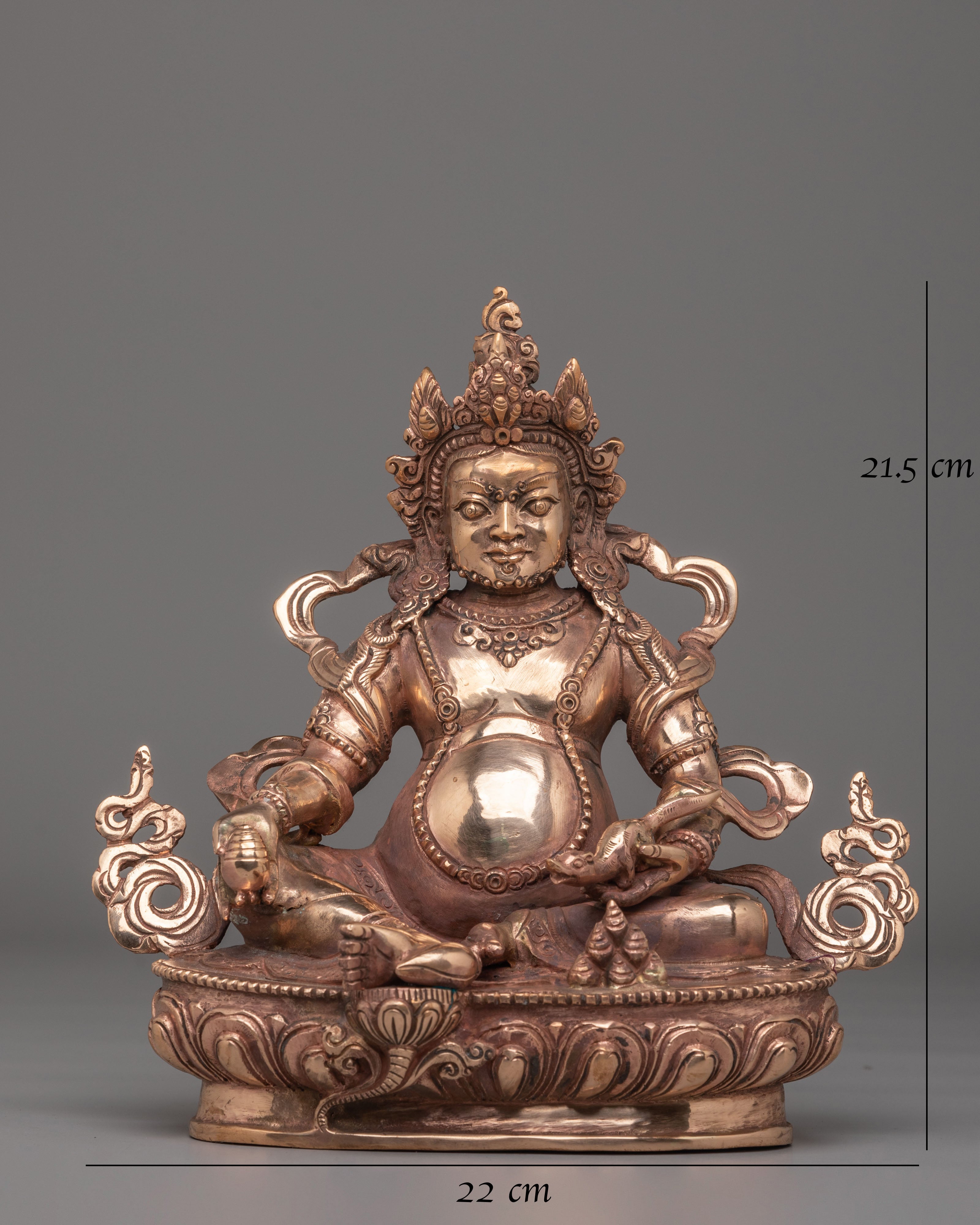 Handcrafted Dzambhala Deity Statue | Tibetan Wealth God Sculpture