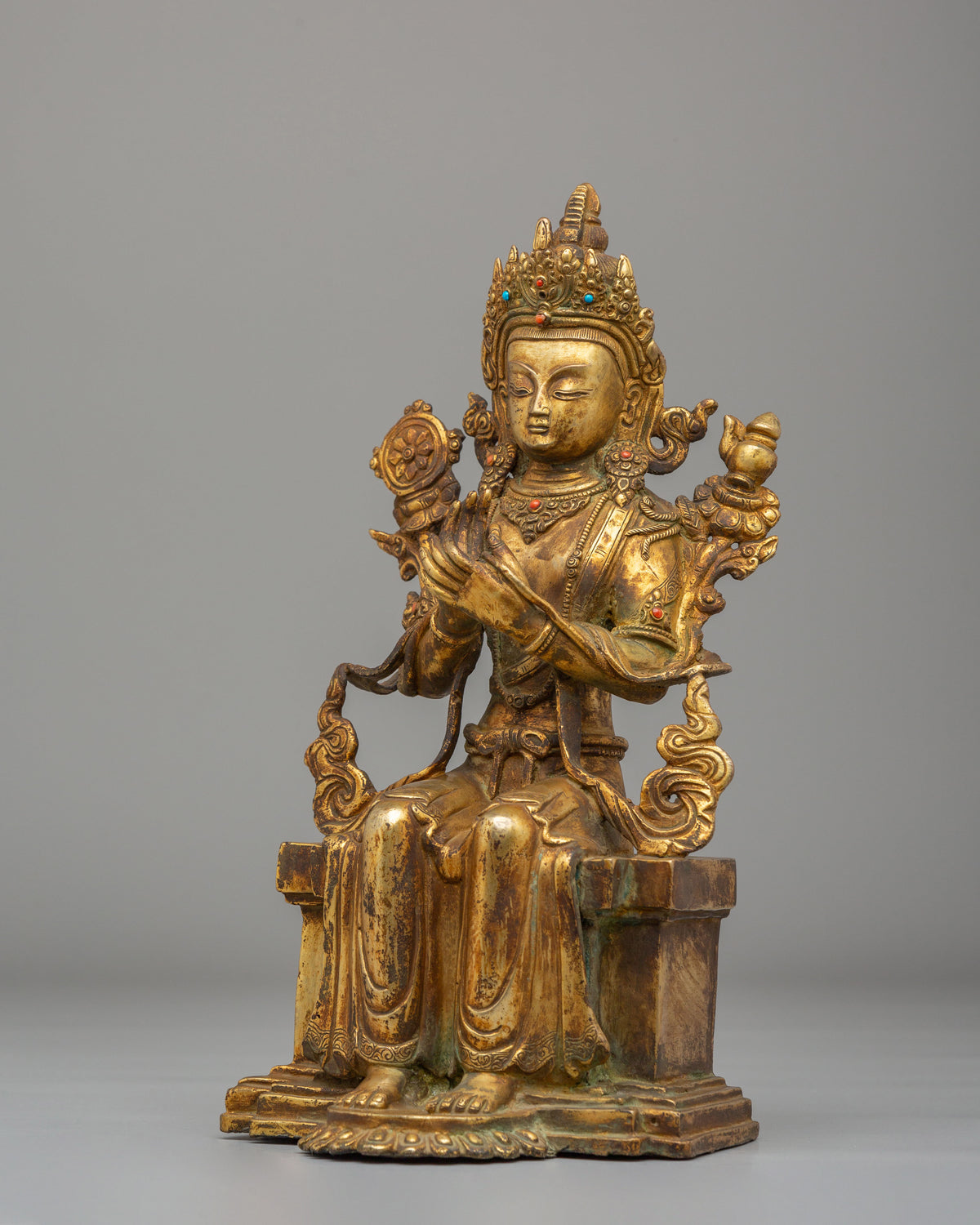 40 Years Old Maitreya Buddha Statue | Altar Meditation & Home Decor