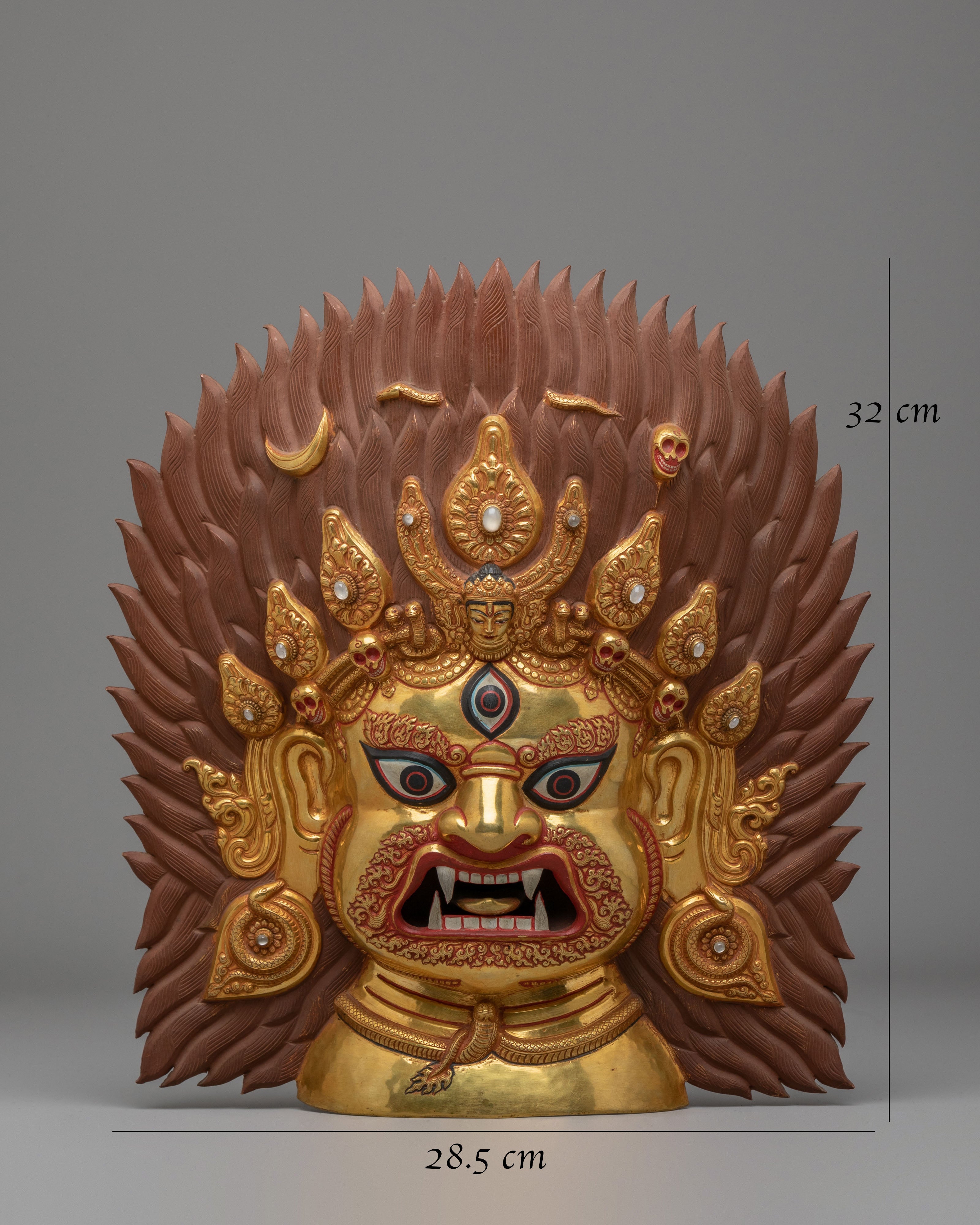 Handmade Mahakala Wall Hanging | Tibetan Wrathful Deity Artwork