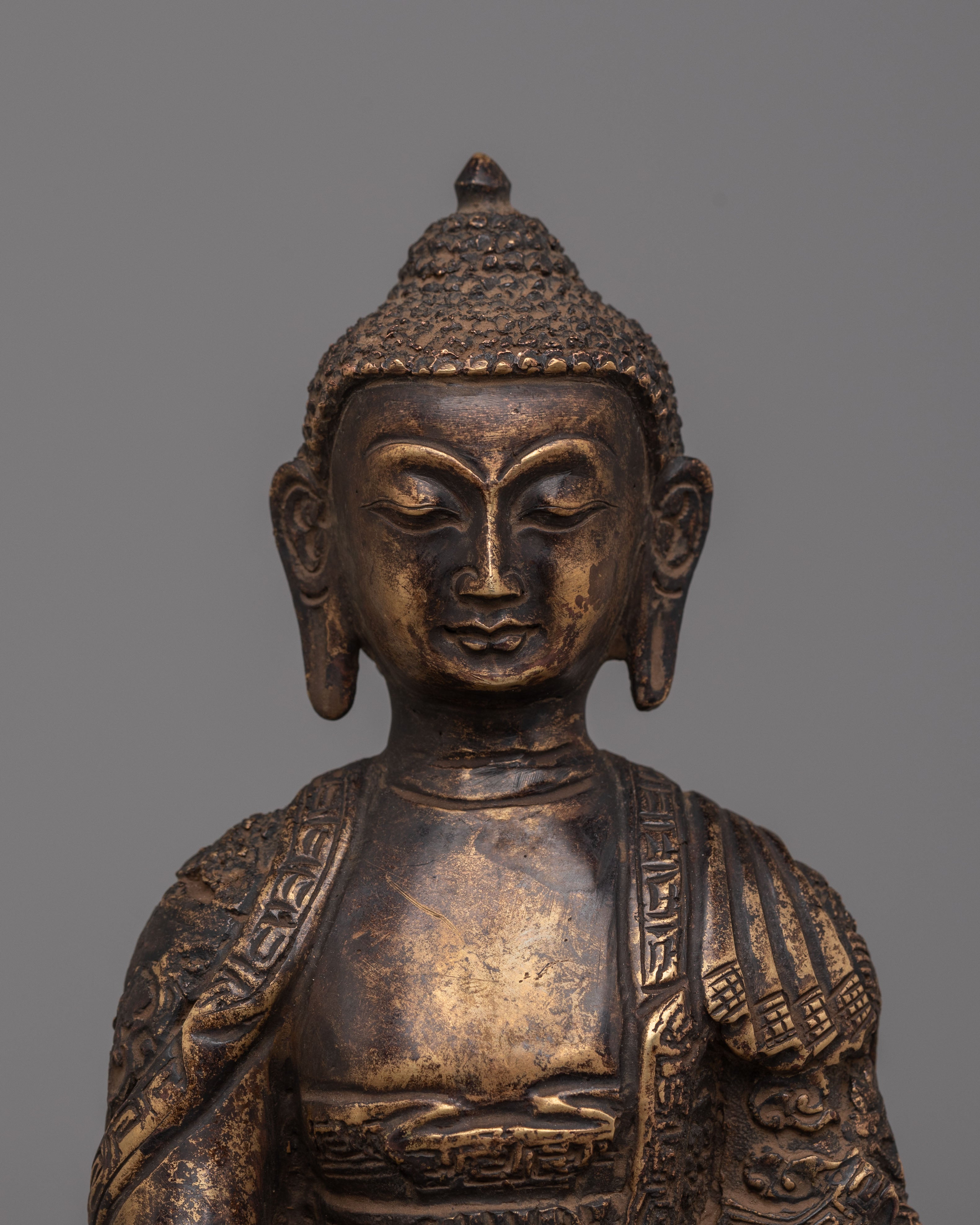 Sacred Tibetan Medicine Buddha Statue | Handcrafted Copper Statue