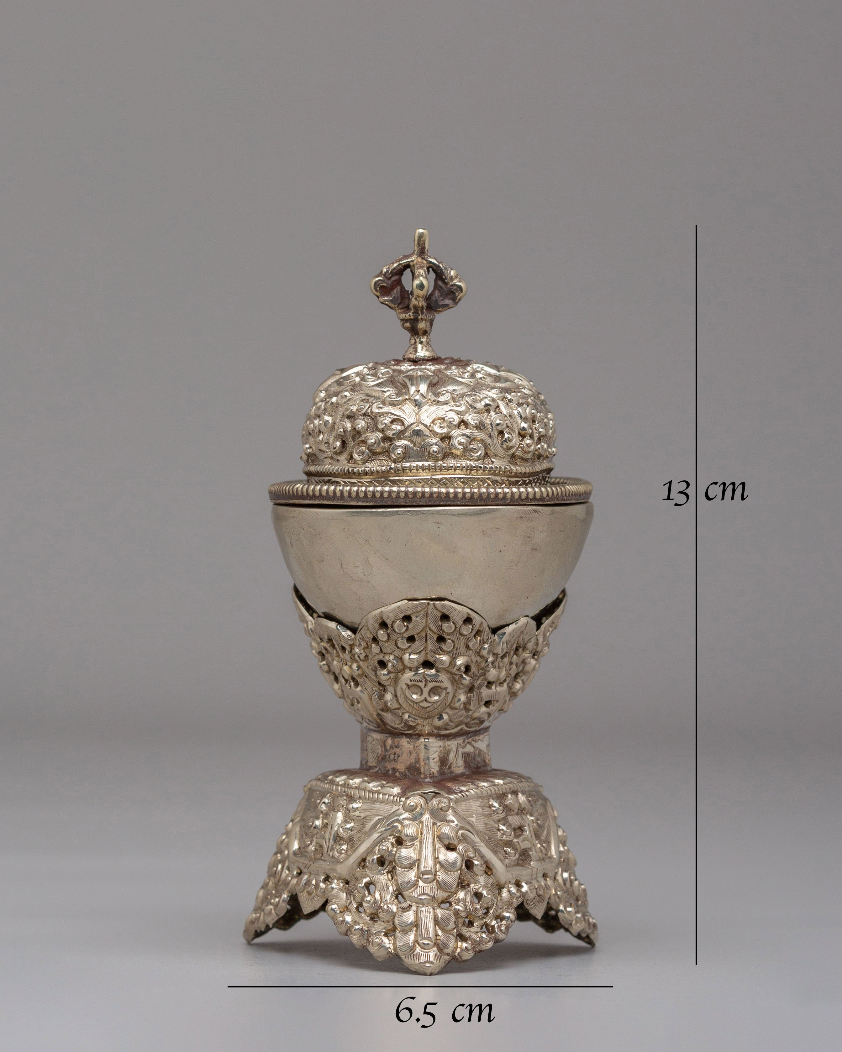 Handcrafted Tibetan Ritual Kapala | Vajrayana Offering Bowl