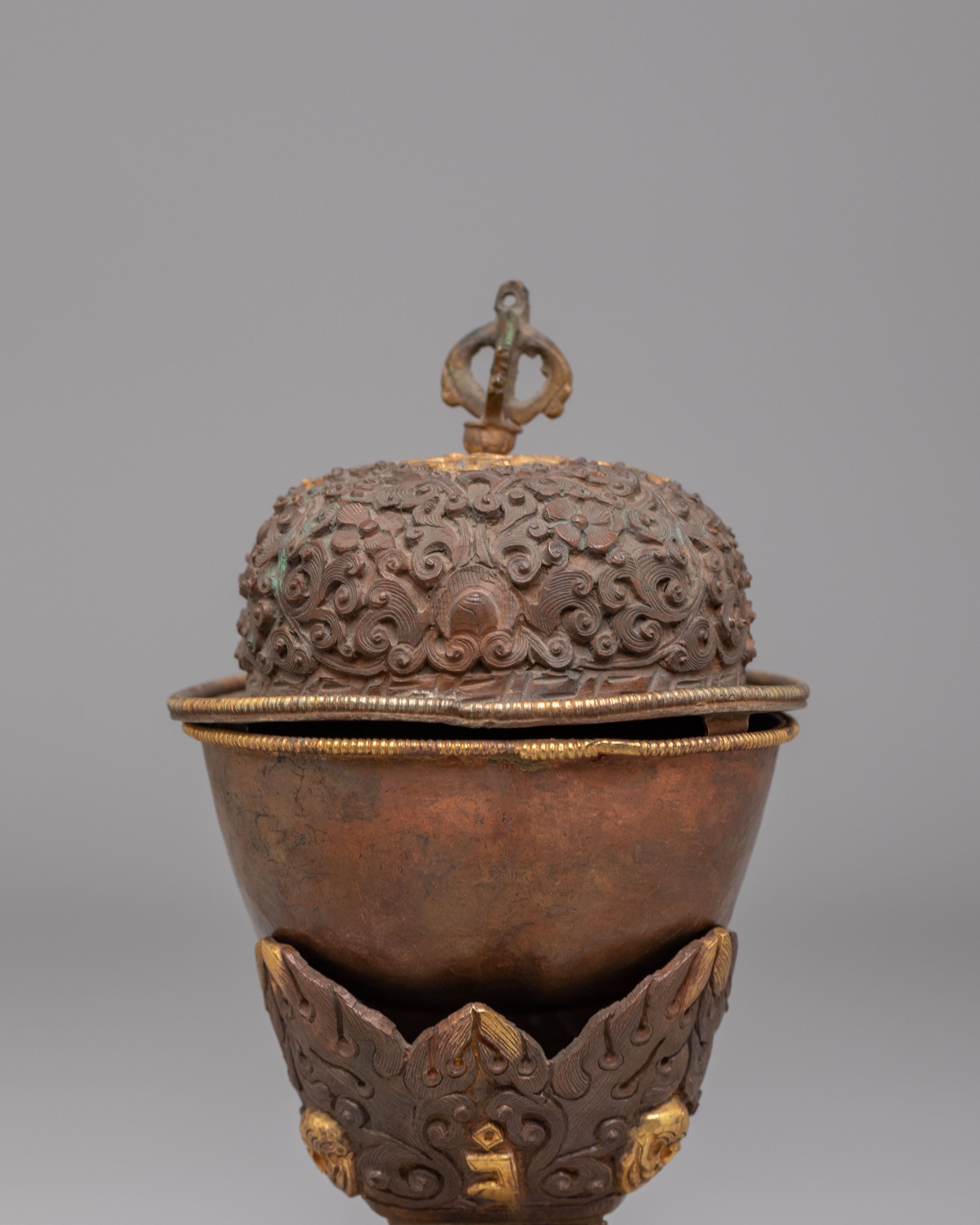Tibetan Kapala Ritual Cup | Sacred Skull Cup for Altar & Meditation