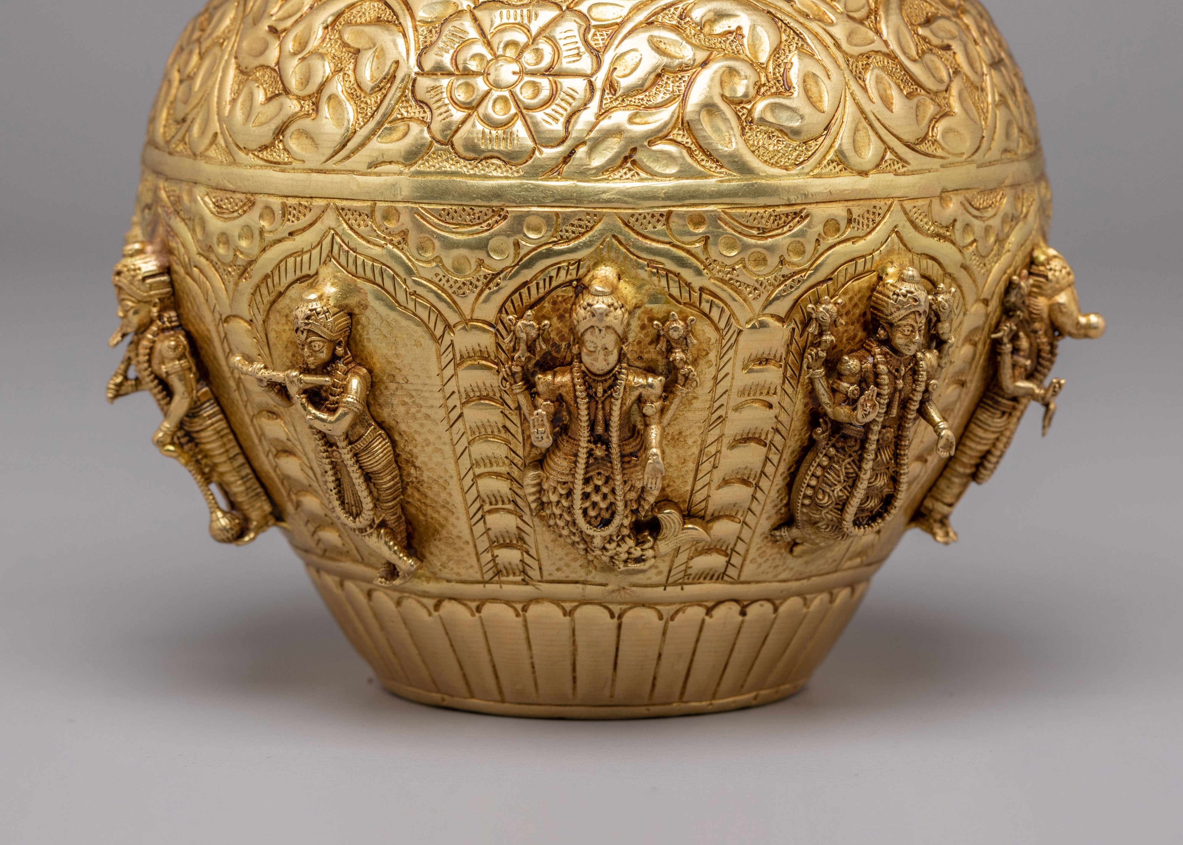Handcrafted Himalayan Kalash | Brass Ritual Ornament