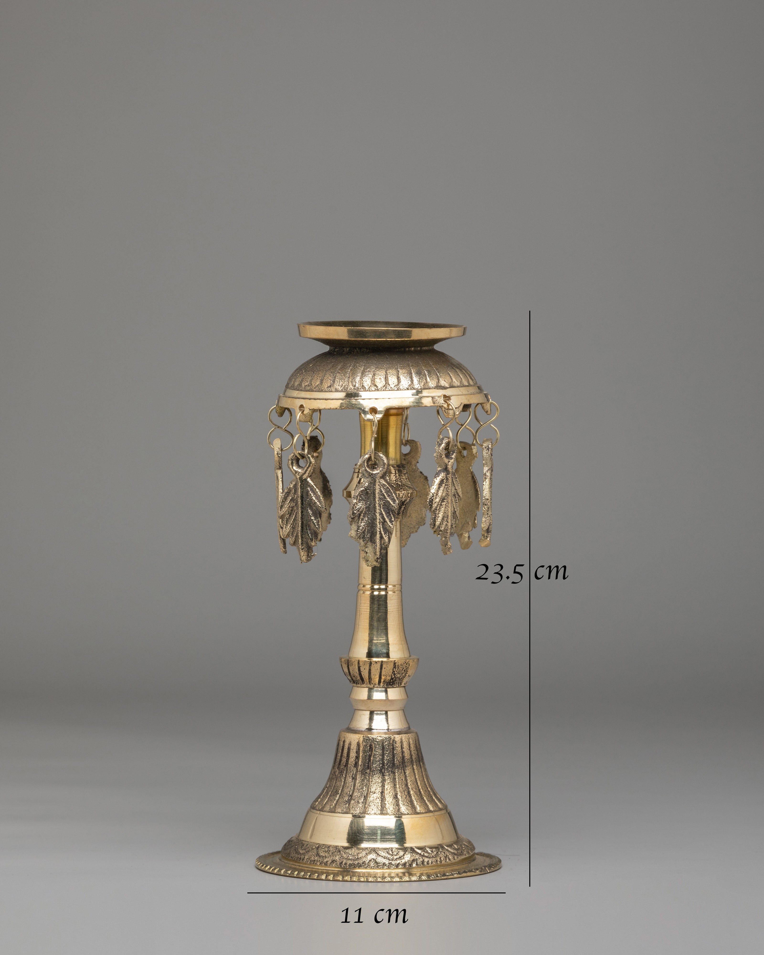 Handcrafted Ceremonial Oil Lamp Set | Himalayan Panas for Rituals