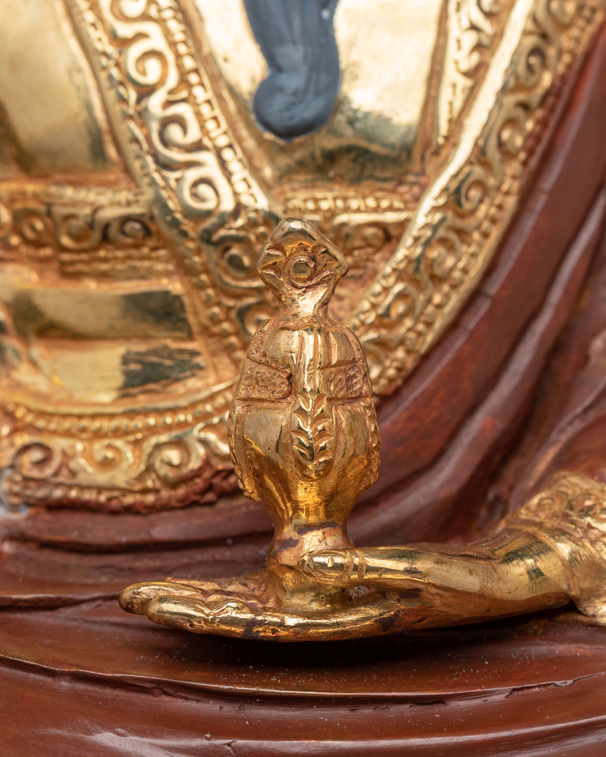Tibetan Sacred Guru Shapdum Statue | Handcrafted Copper Art
