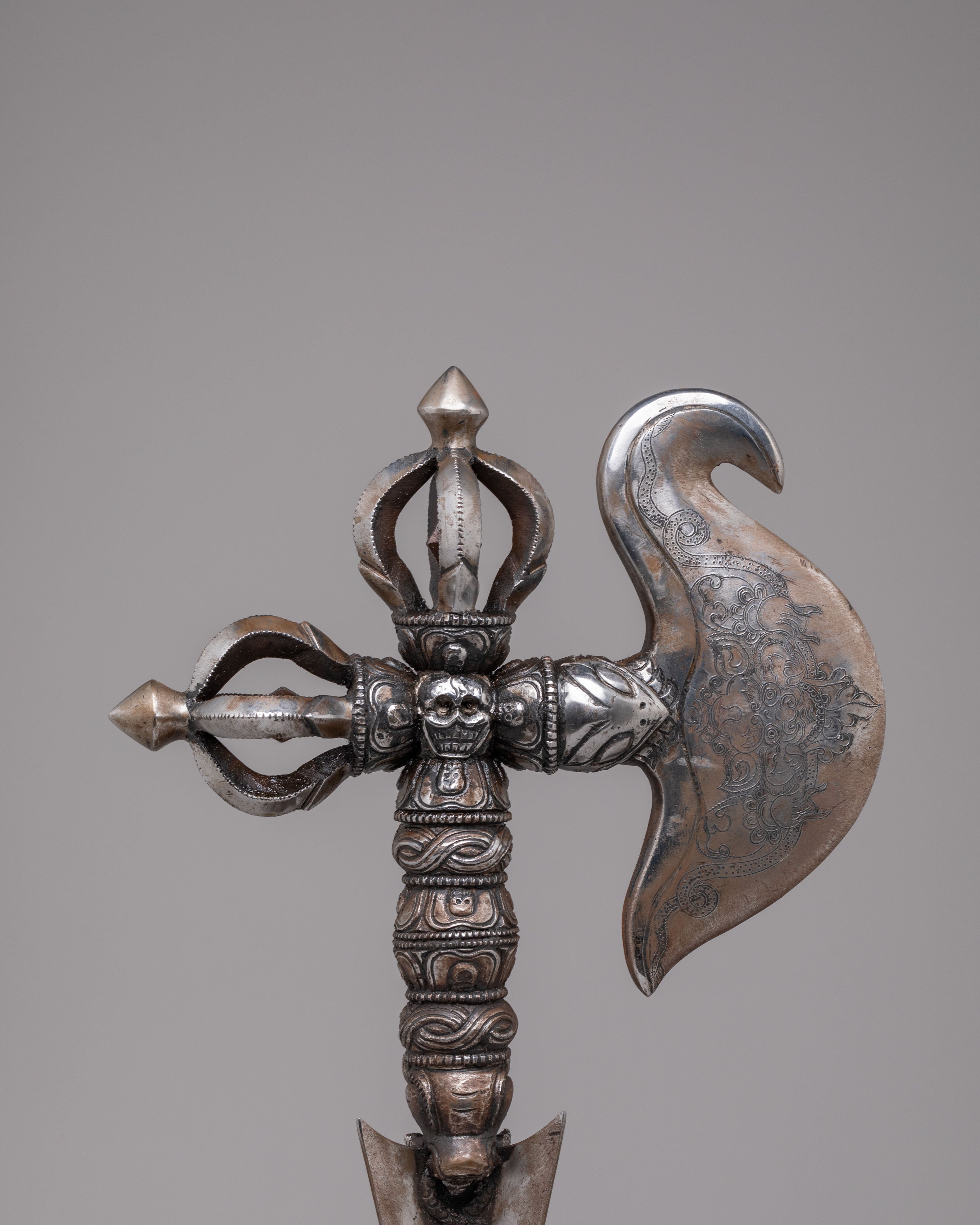 Spiritual Kartika Axe | Sacred Ritual Tool