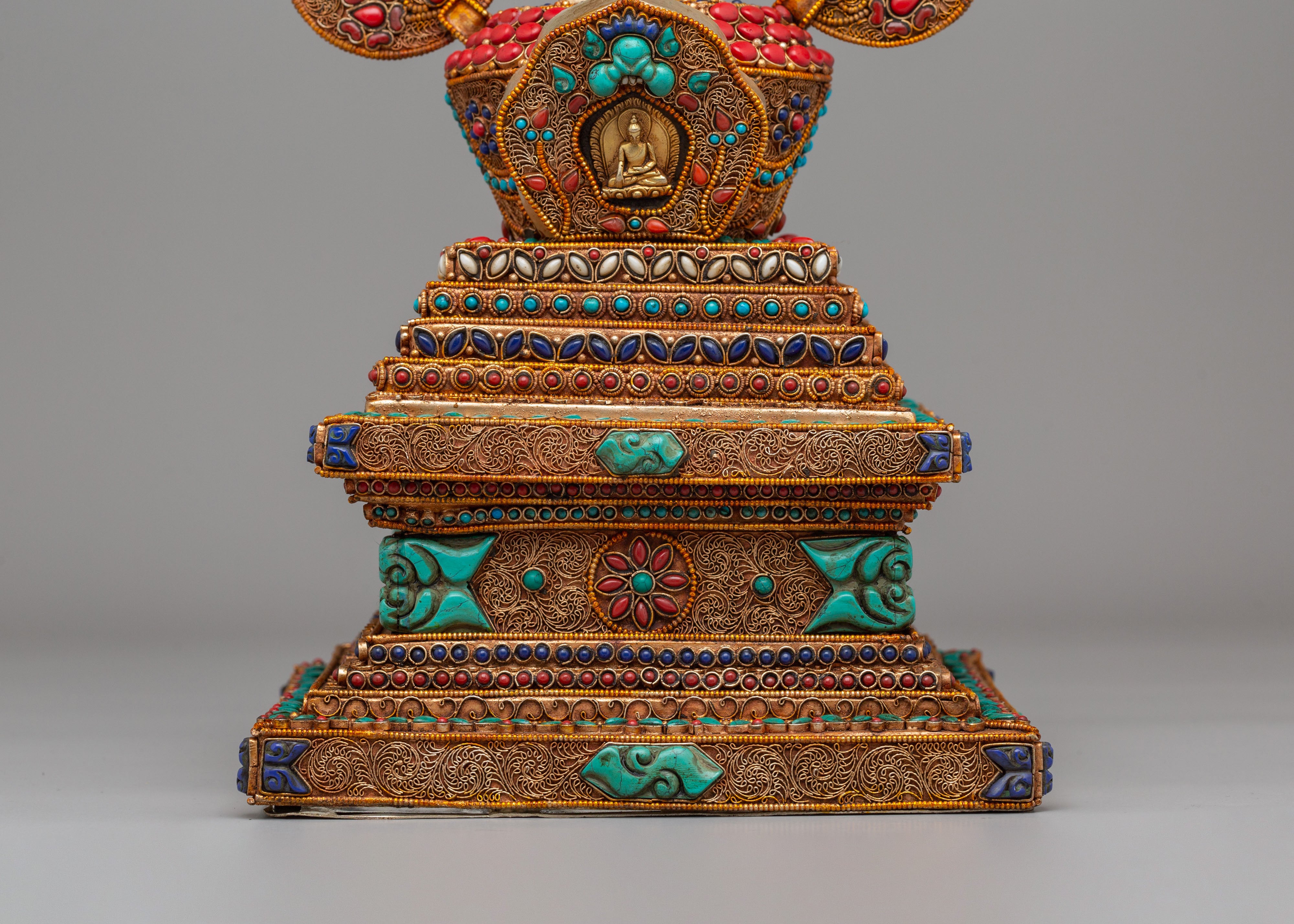 Ceremonial Buddhist Enlightenment Stupa | Sacred Stupa for Rituals & Meditation