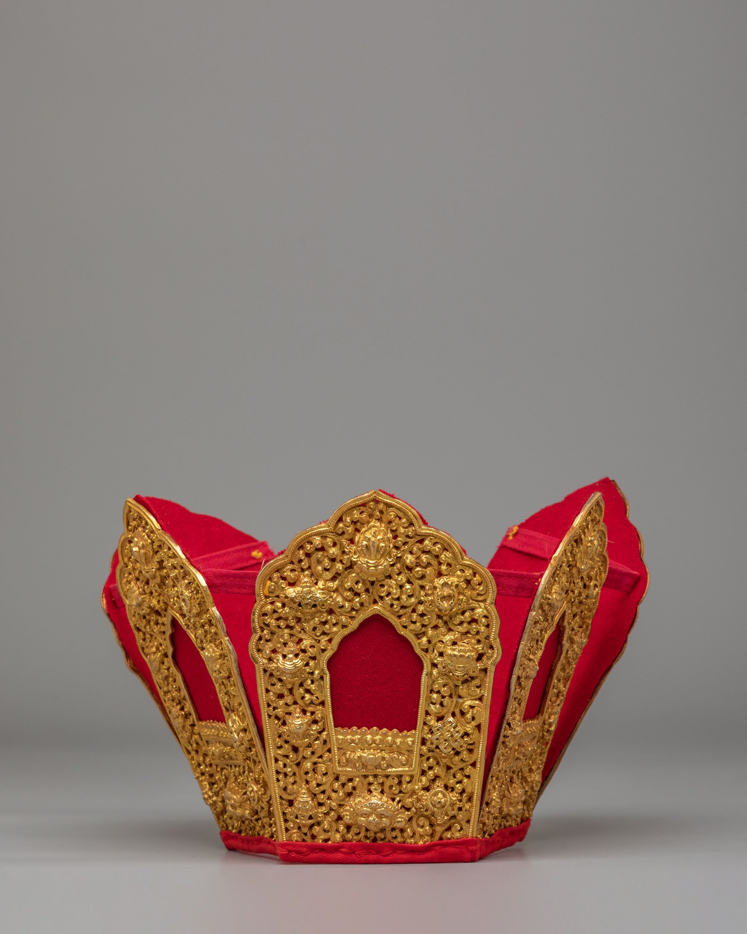 Sacred Buddhist Ceremonial Crown | Ritual Headwear for Meditation Devotion
