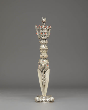Silver Plated Phurba for Ritual Use