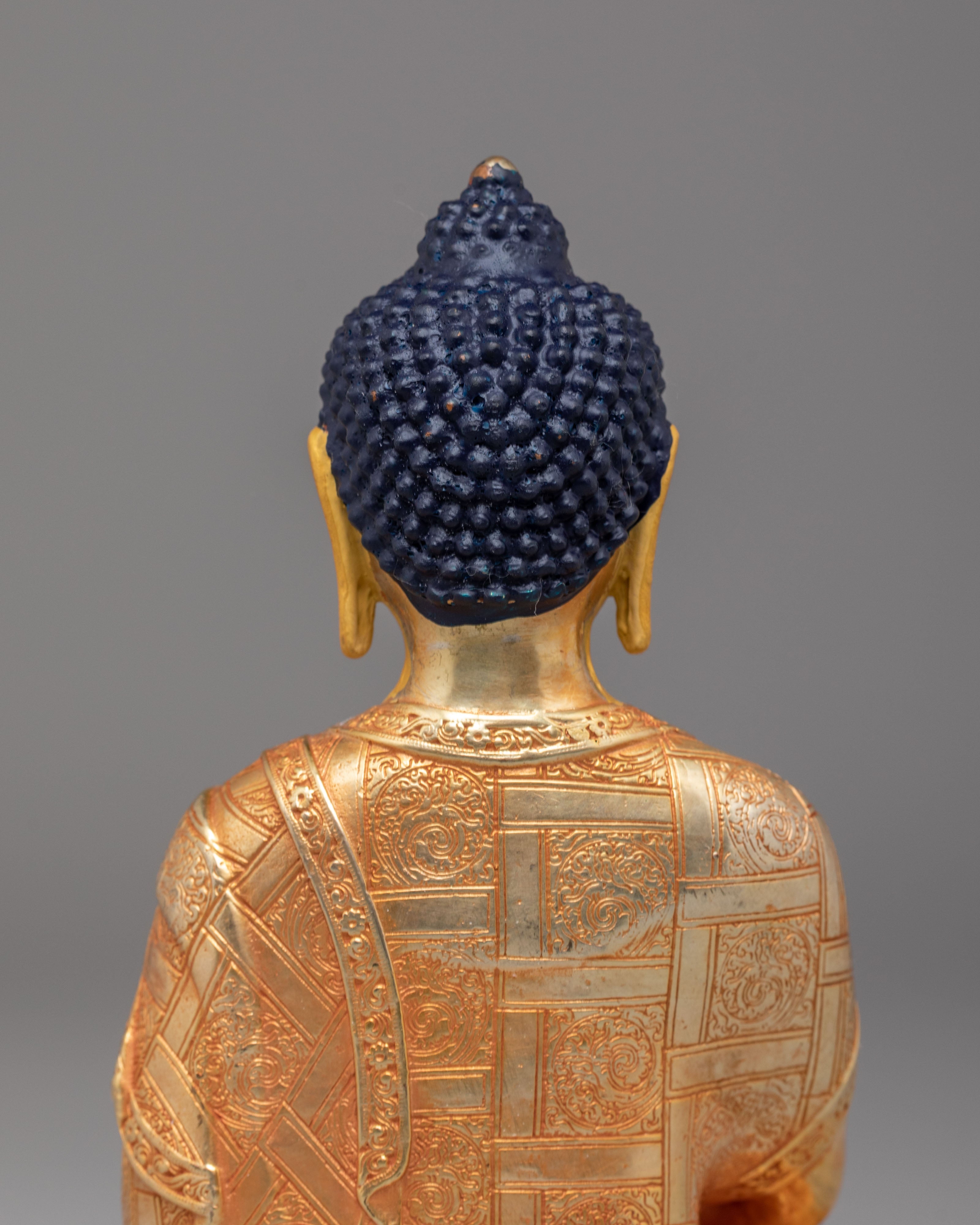 Amitabha Buddha Machine-Made Statue | 24K Gold Plated Buddhist Statue