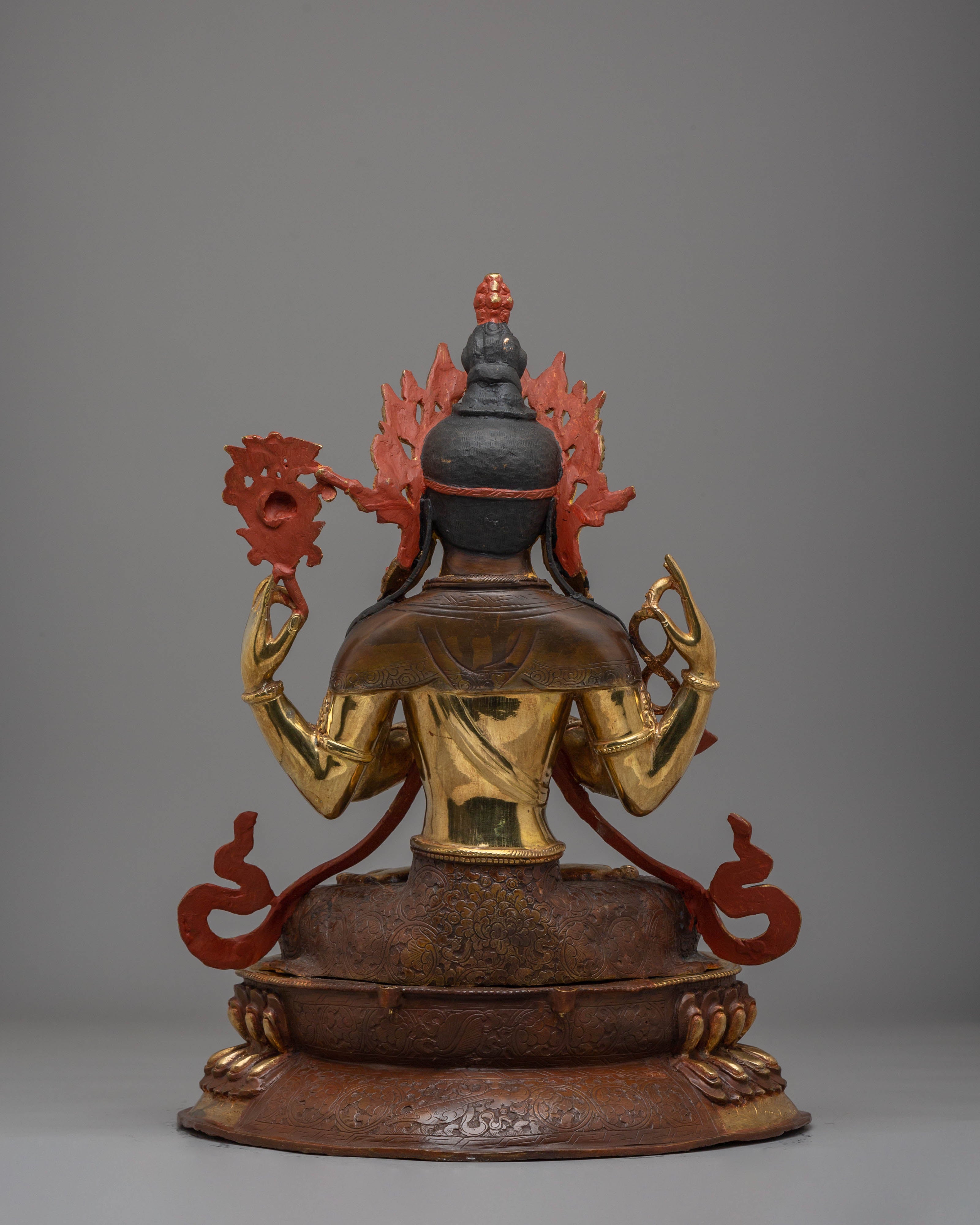 Handmade Golden Chenrezig Statue
