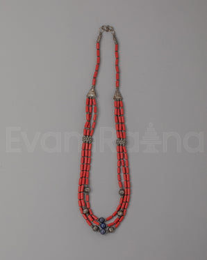 Handmade Coral Bead Necklace