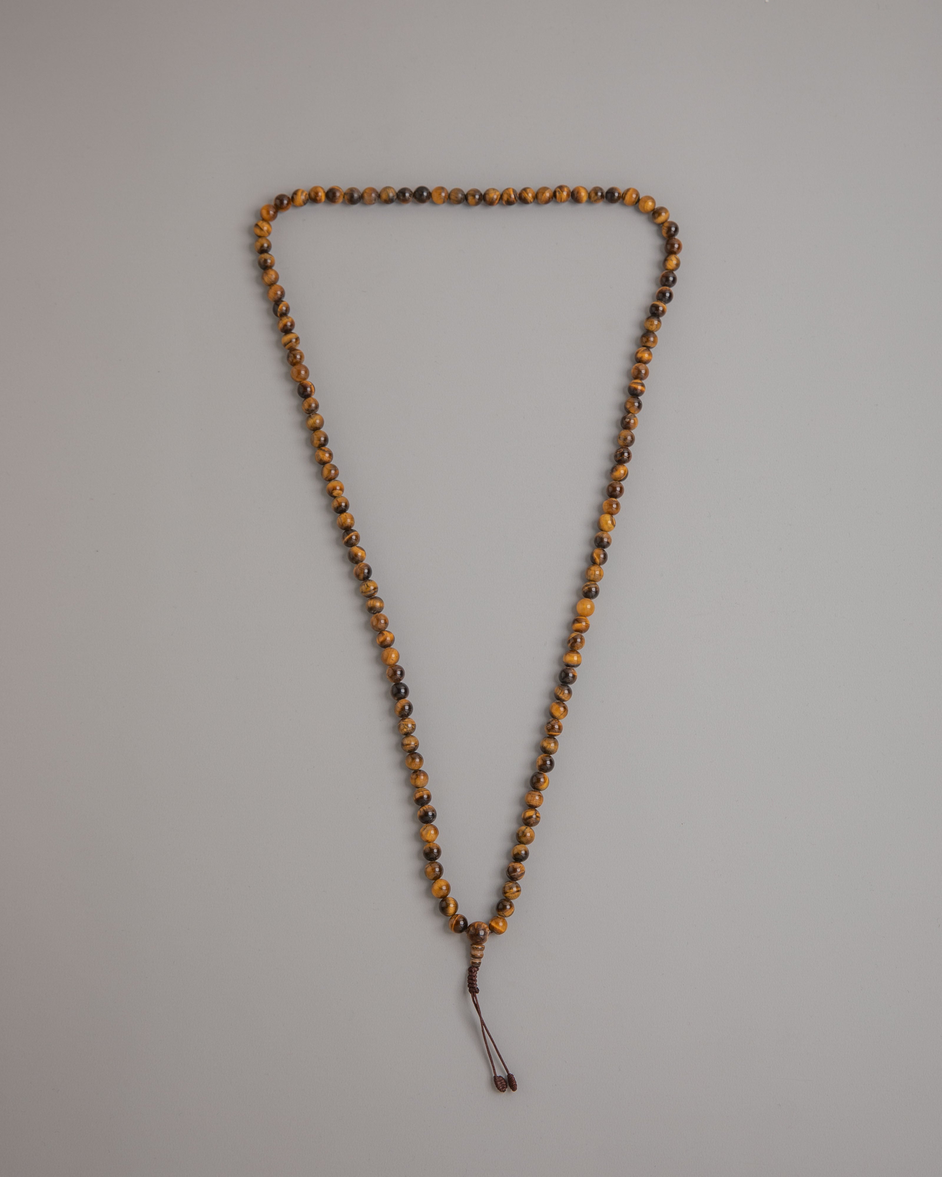 Ceremonial Tiger Eye Mala Beads | Spiritual Meditation Tool