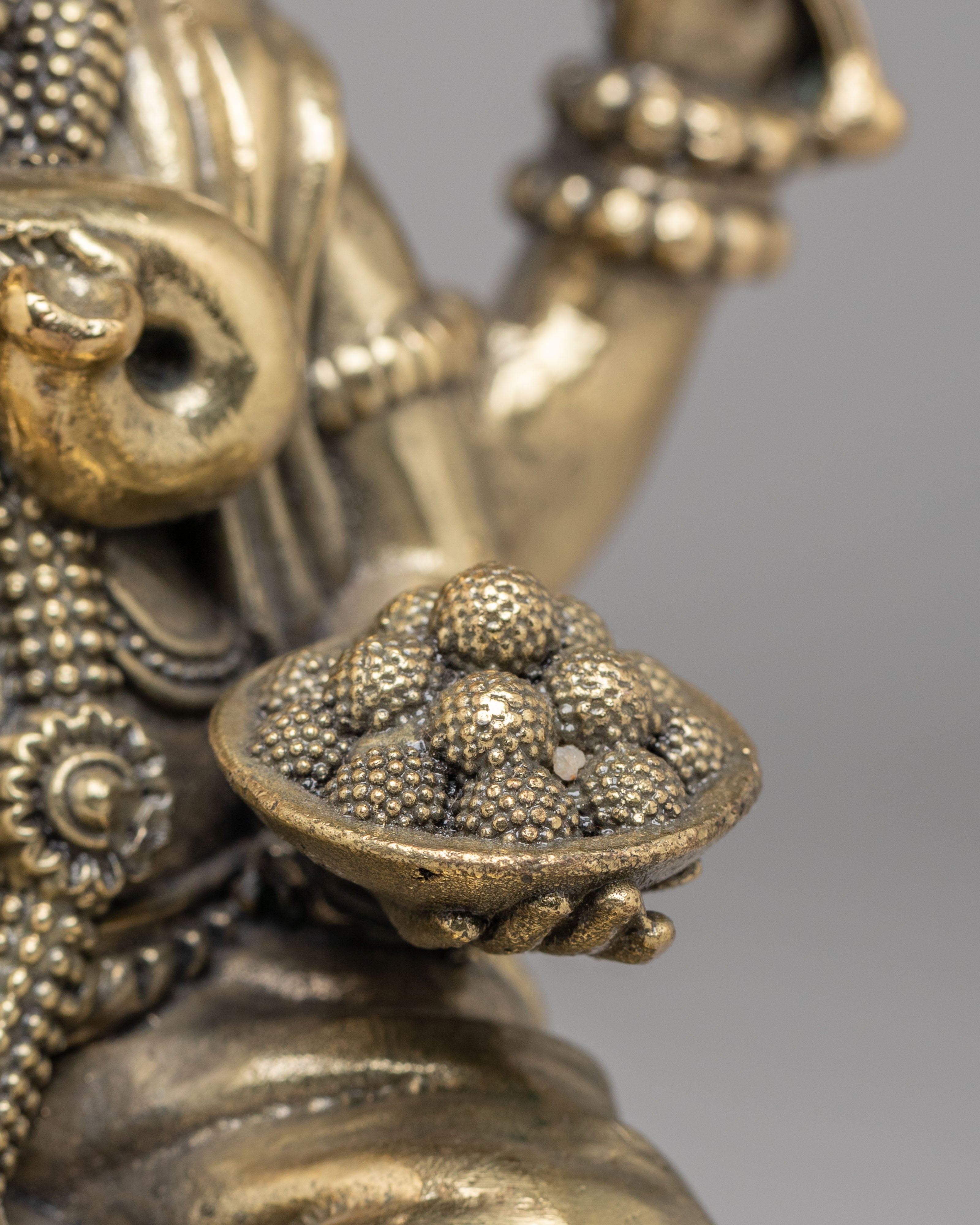 Traditional Ganesh Altar Sculpture | Copper and Bronze Hindu Deity Statue