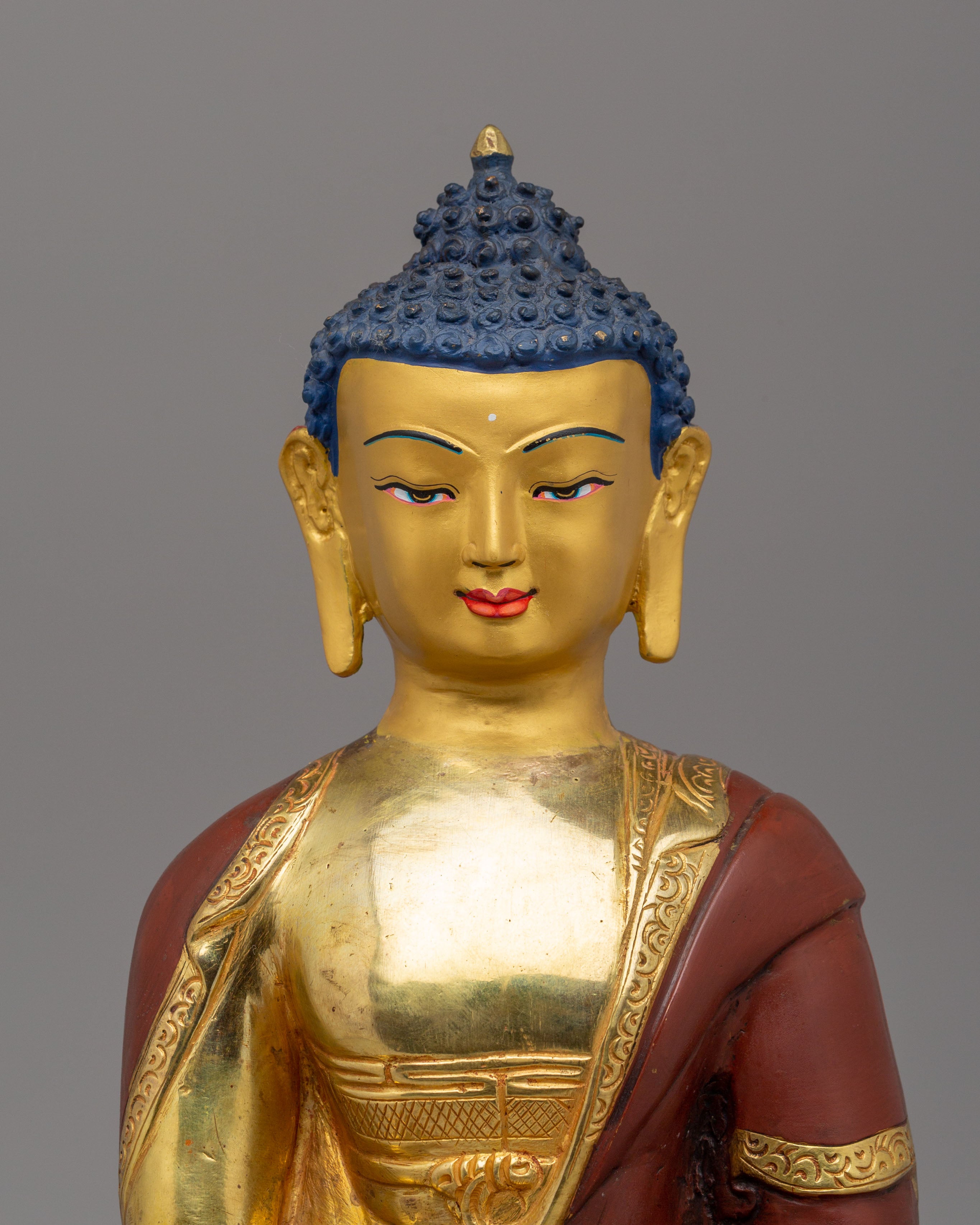 Shakyamuni Buddha Sculpture for Altar Decor | Traditional Himalayan Artwork