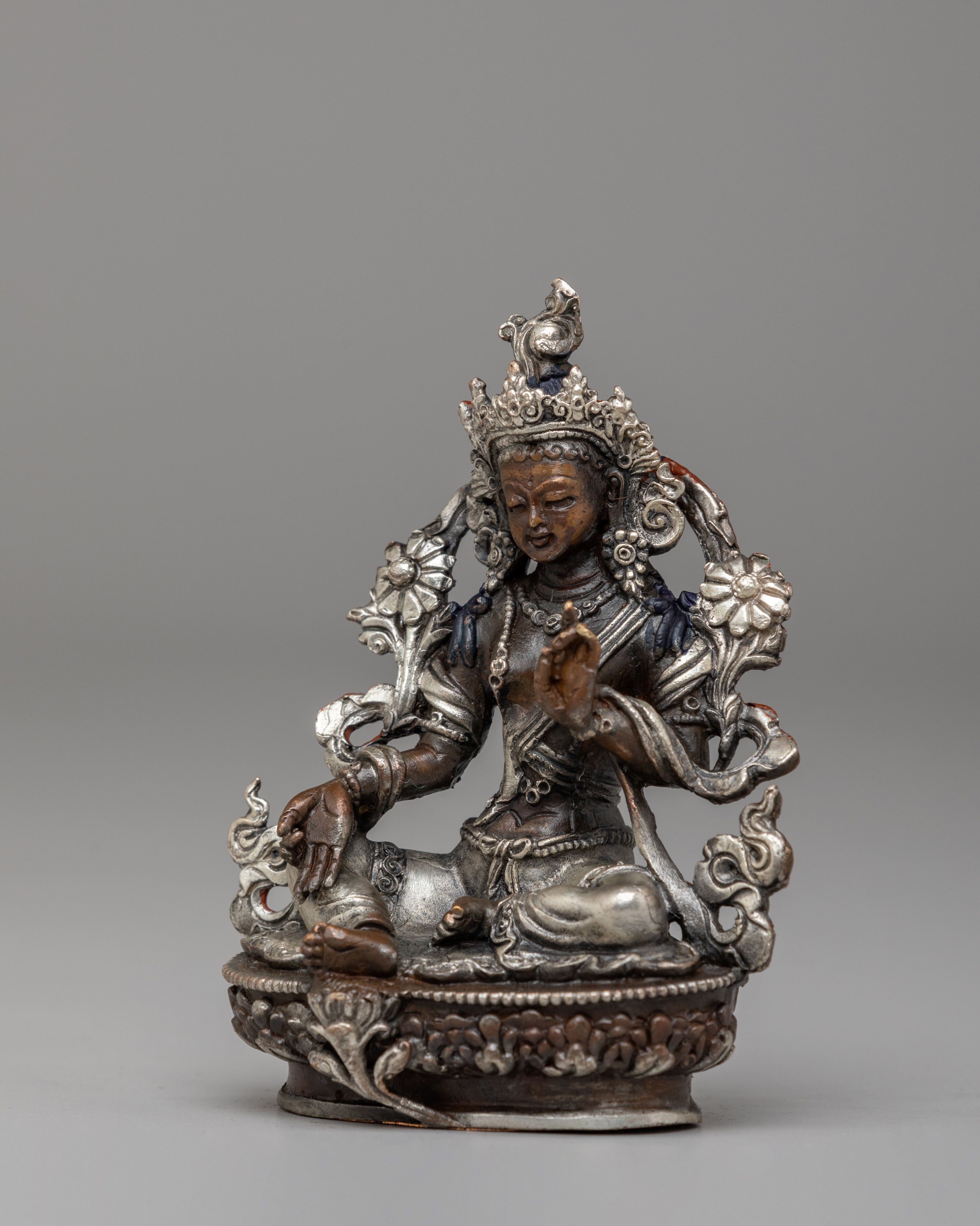 Traditional Green Tara Meditation Statue | Buddhist Deity Statue