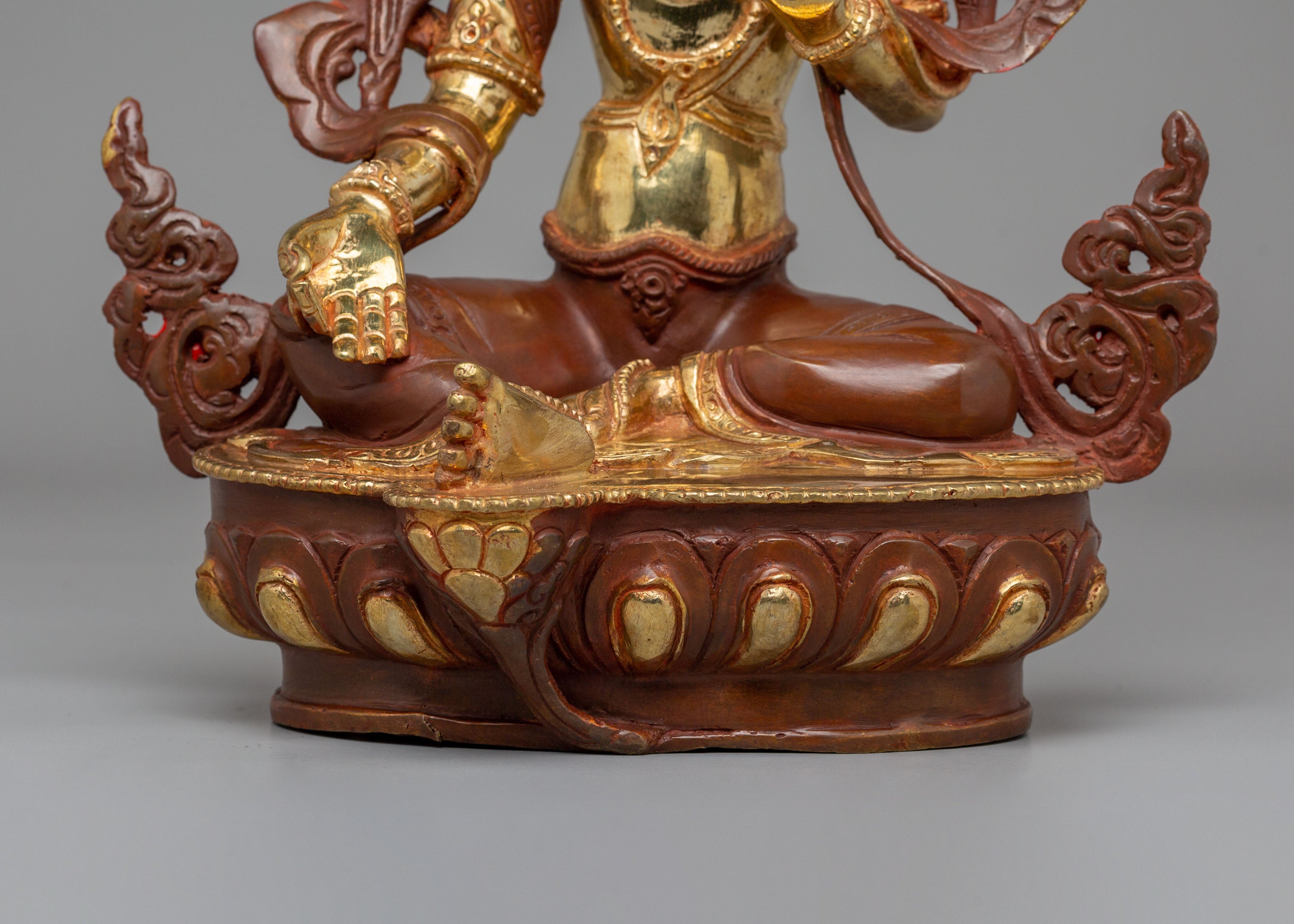 Himalayan Green Tara Goddess Sculpture | A Divine Artwork for Spiritual Harmony