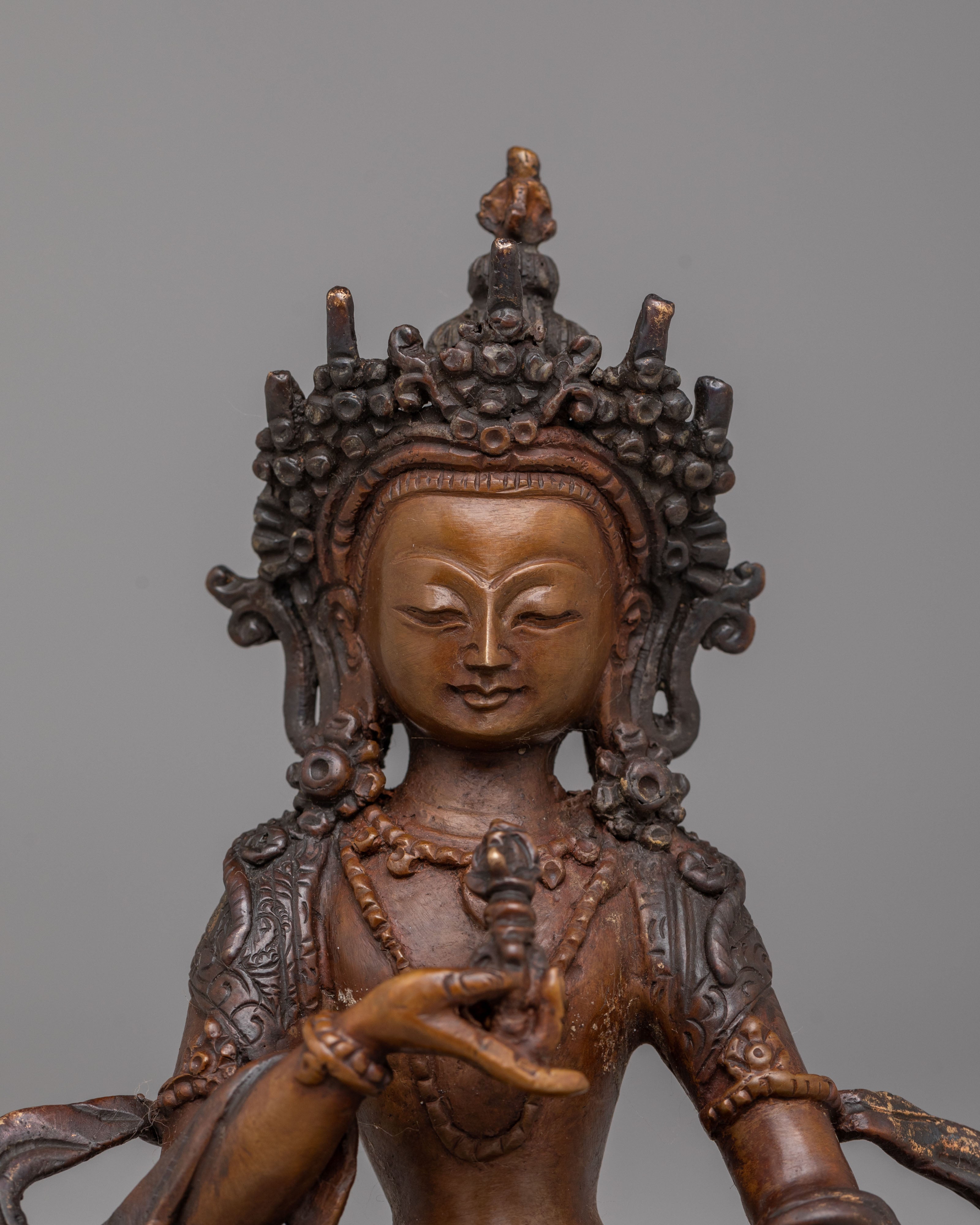 Handmade Oxidized Vajrasattva Statue | Tibetan Buddhist Art