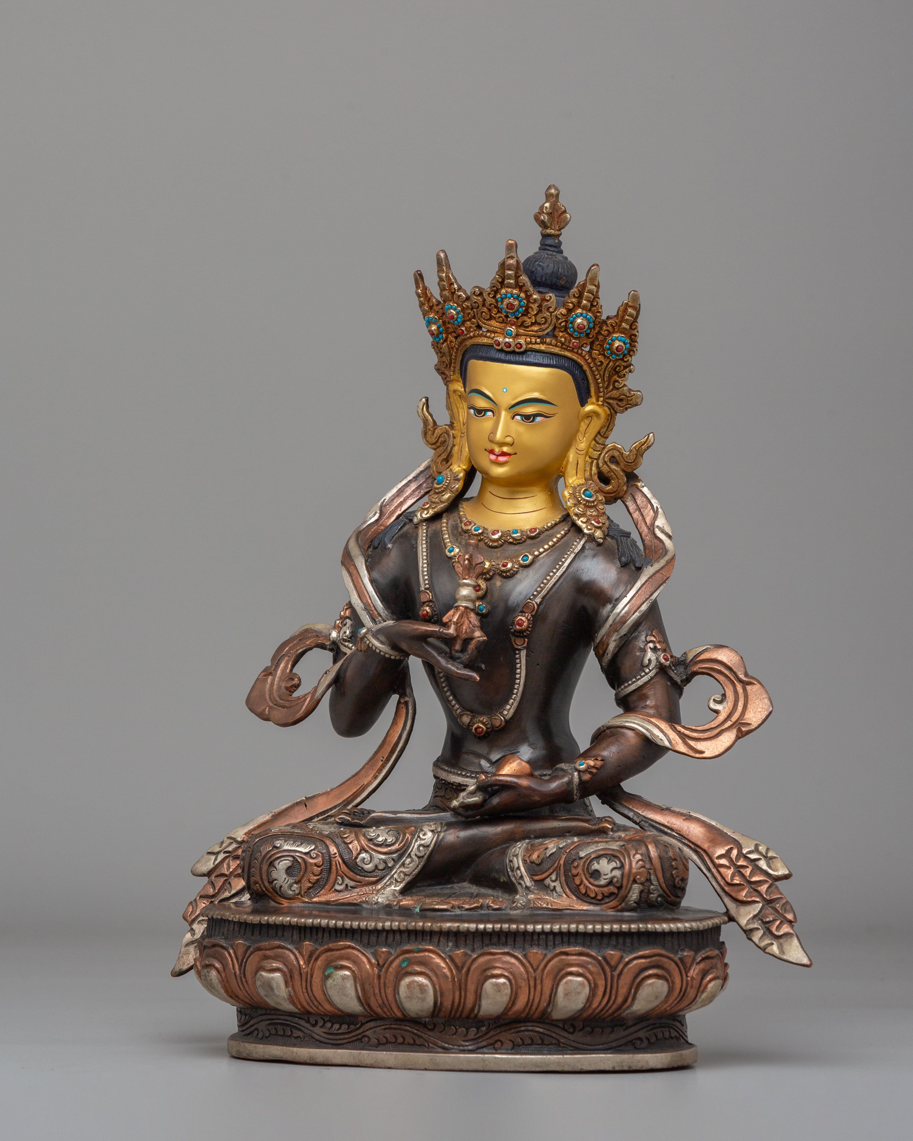 Vajrasatva Meditation & Purification Statue | Gold Gilded Artwork