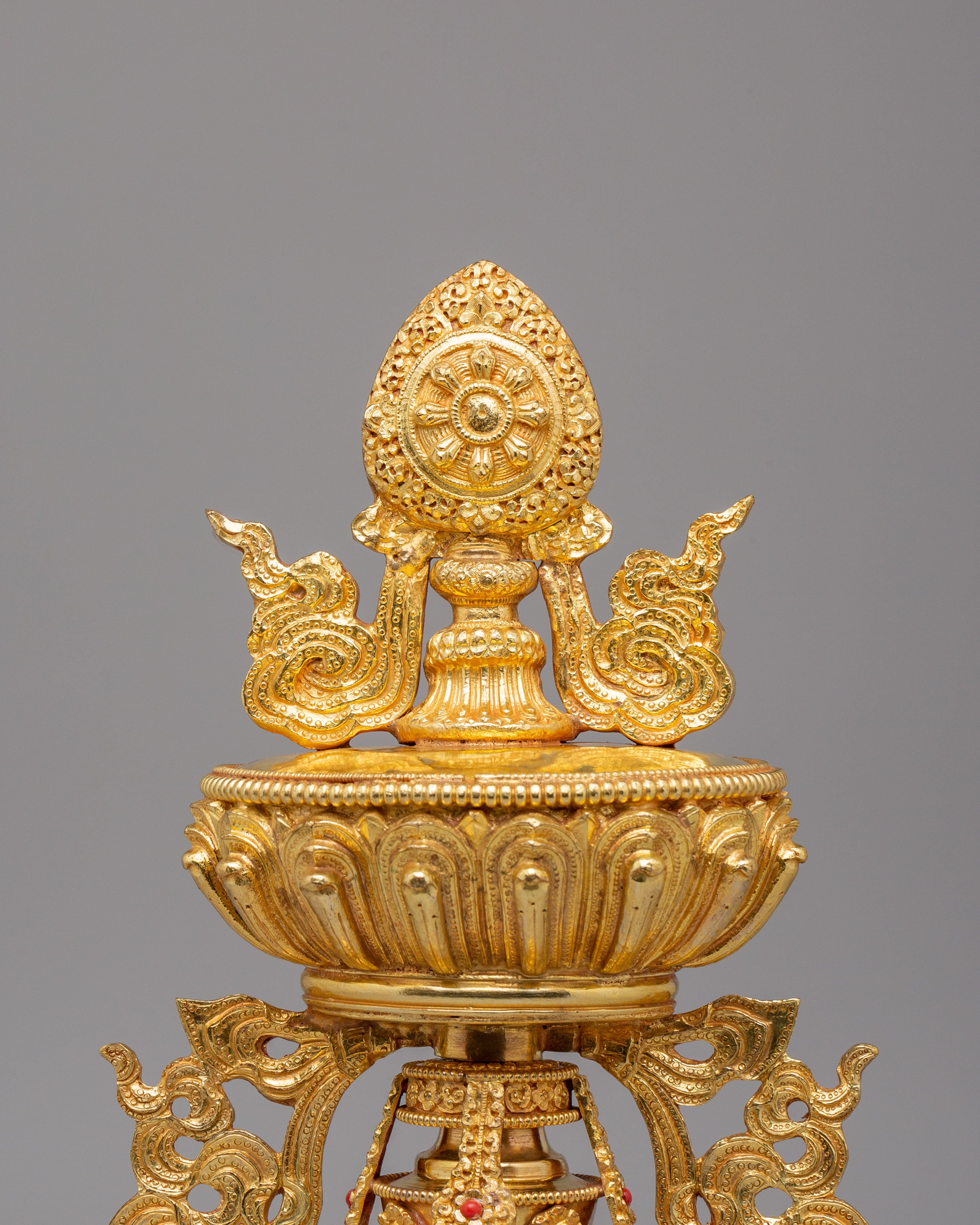 Handcrafted Chakravartin Possessions Sculpture | Sacred Buddhist Artwork for Meditation