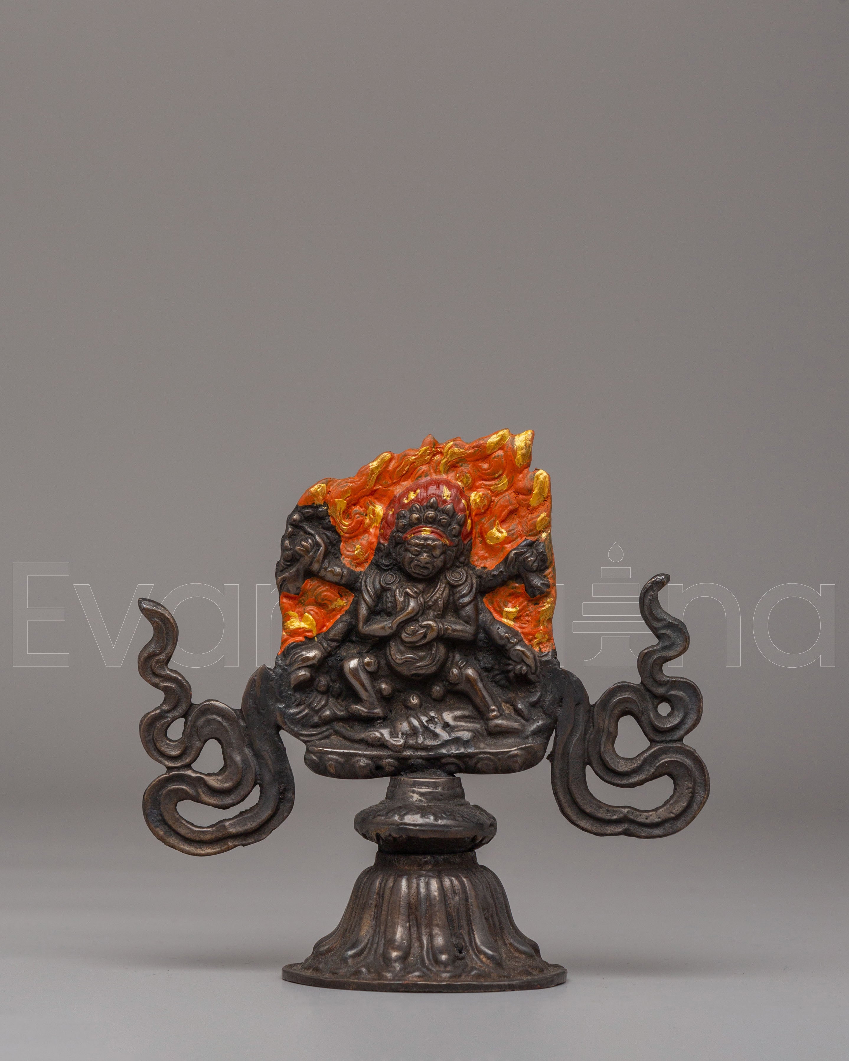 Six-Armed Mahakala Statue for Decor 