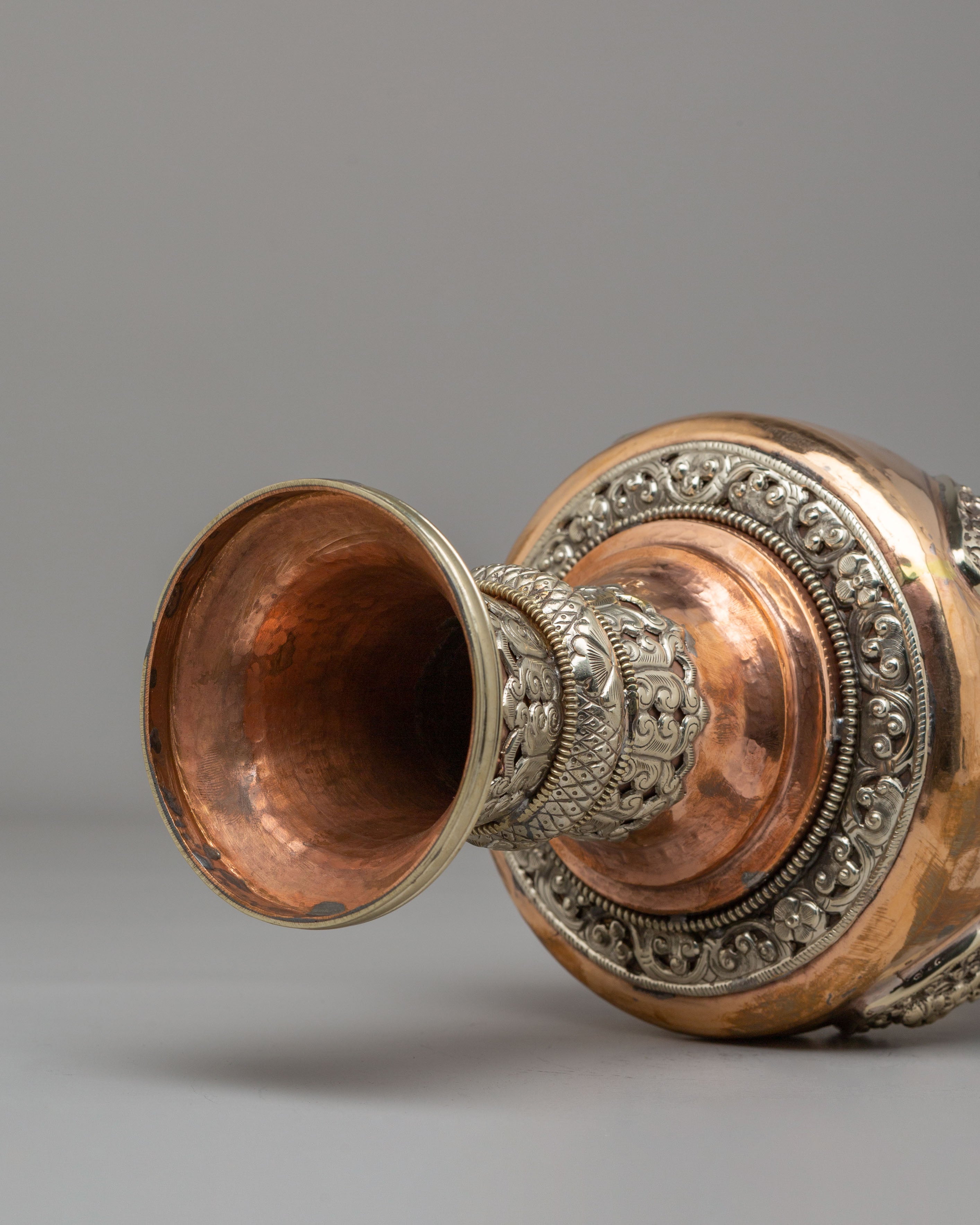 Sacred Flower Vase | Copper Floral Vessel for Altar & Meditation