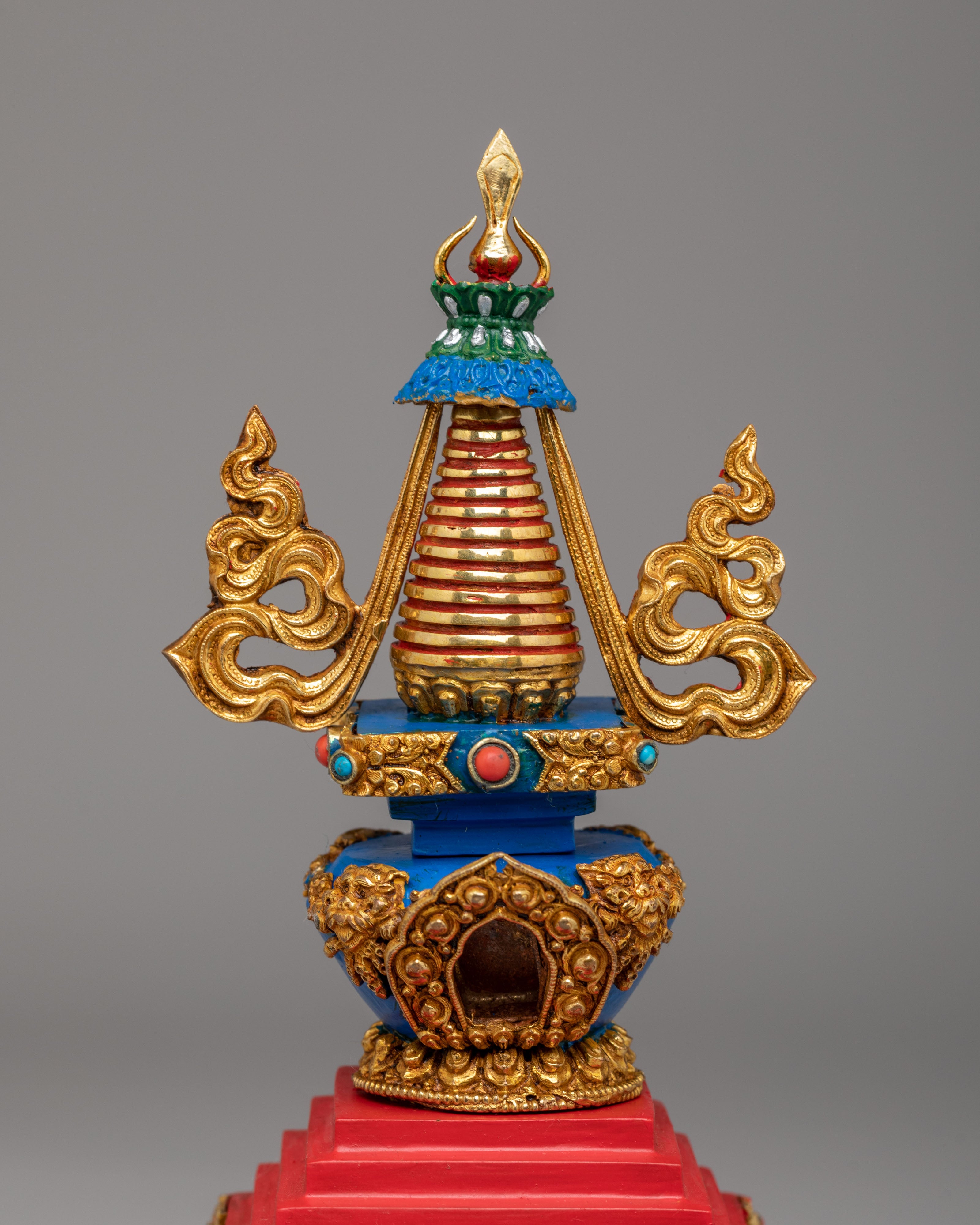 Handcrafted Himalayan Enlightenment Stupa | Sacred Symbol of Wisdom and Awakening
