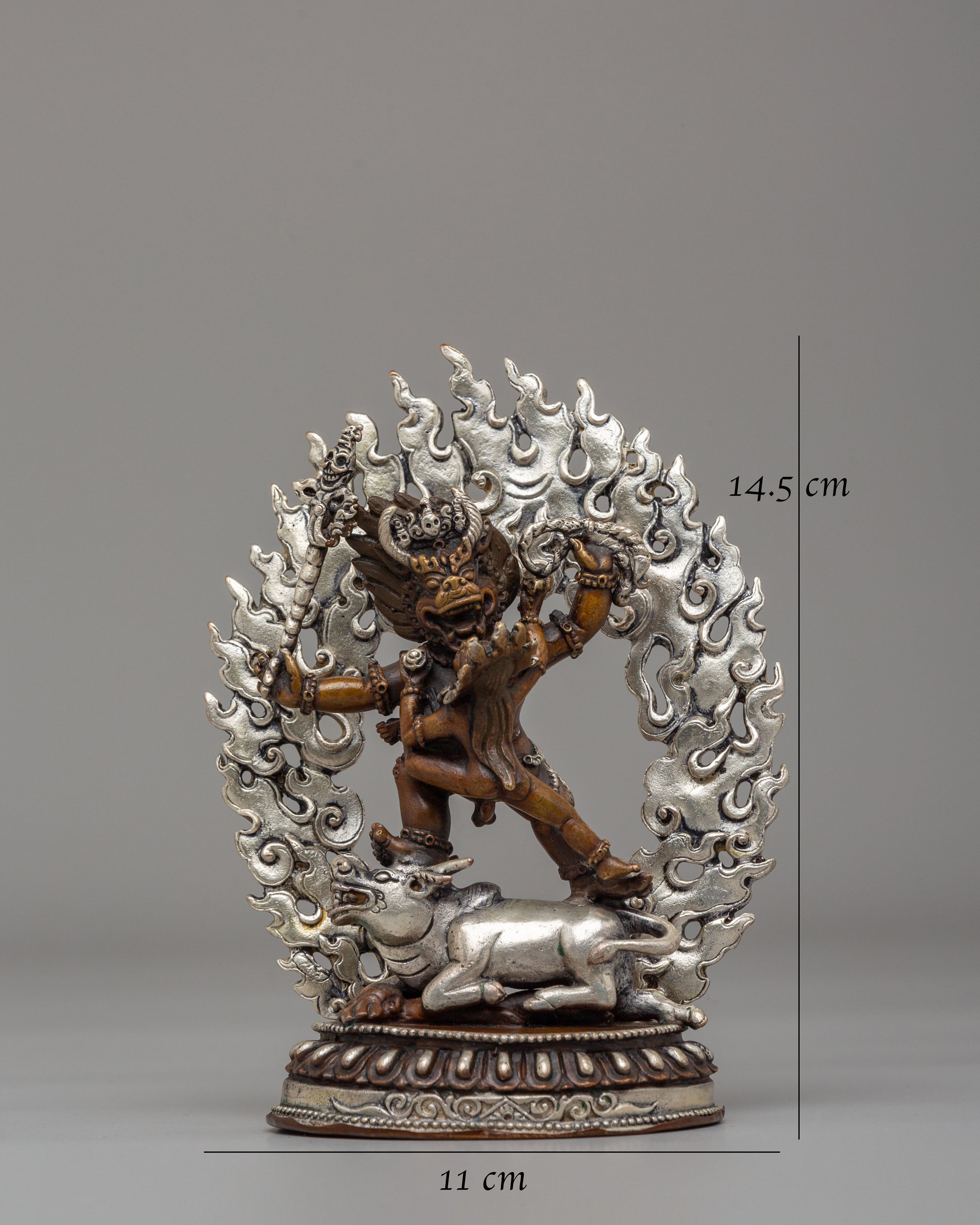 Yama Dharmaraja With Consort Sculpture | Guardian of Justice