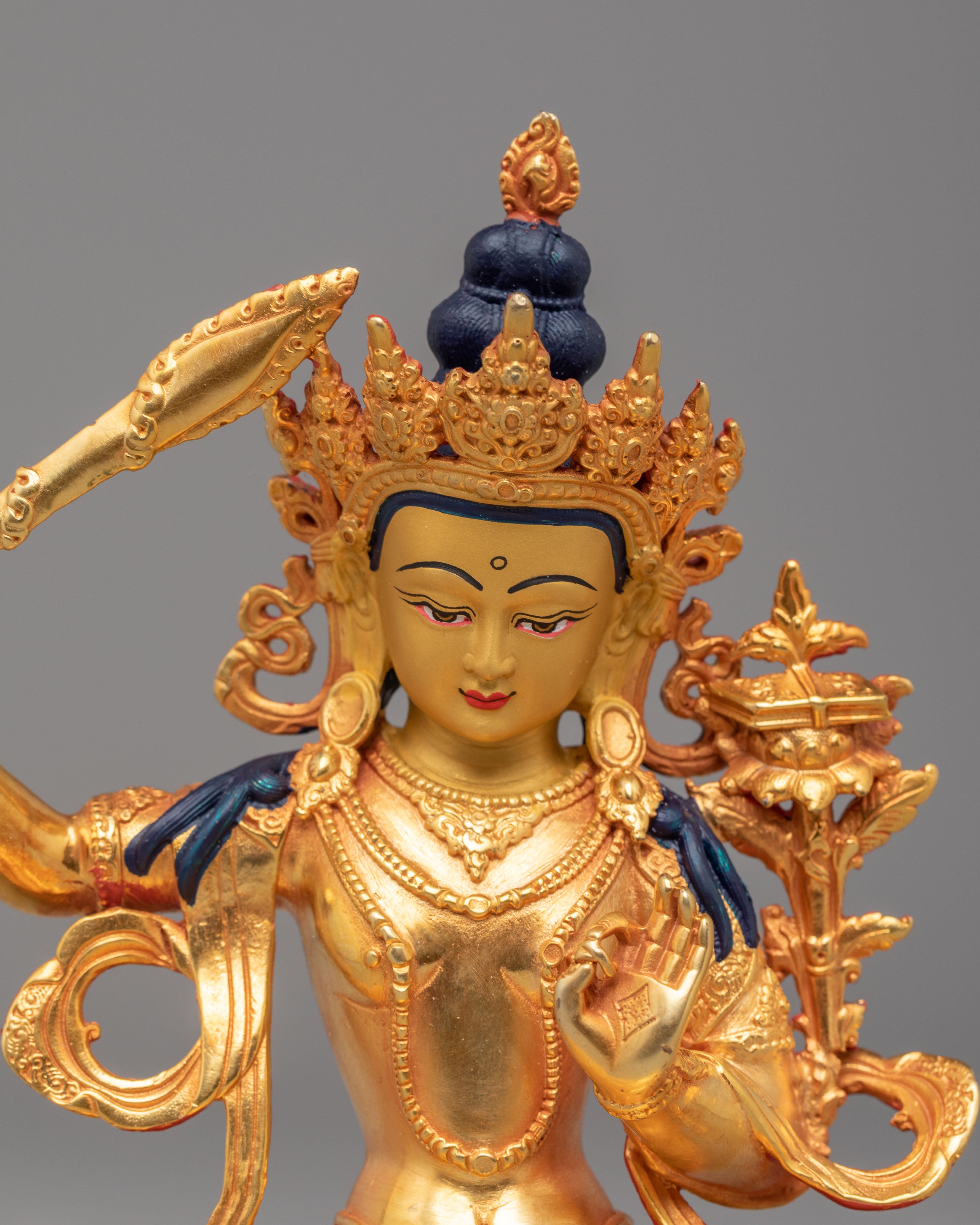 Machine Made Manjushri Figurine | Bodhisattva of Wisdom