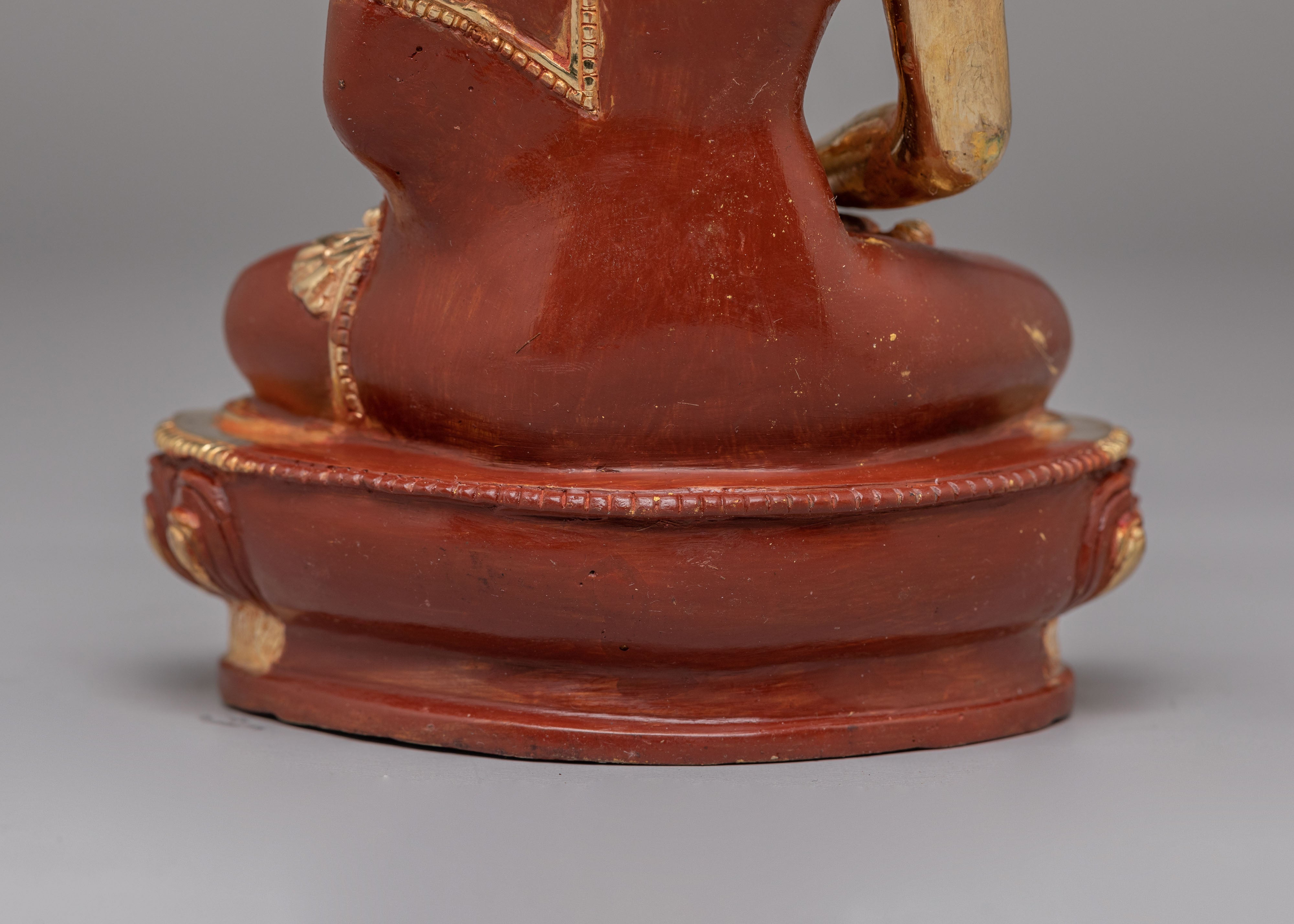 Traditional Sacred Shakyamuni Buddha Sculpture | Gold Plated Copper Statue