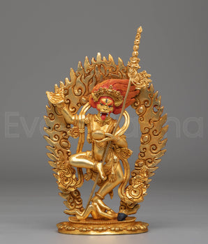 Handcrafted Simhamukha Buddhist Statue