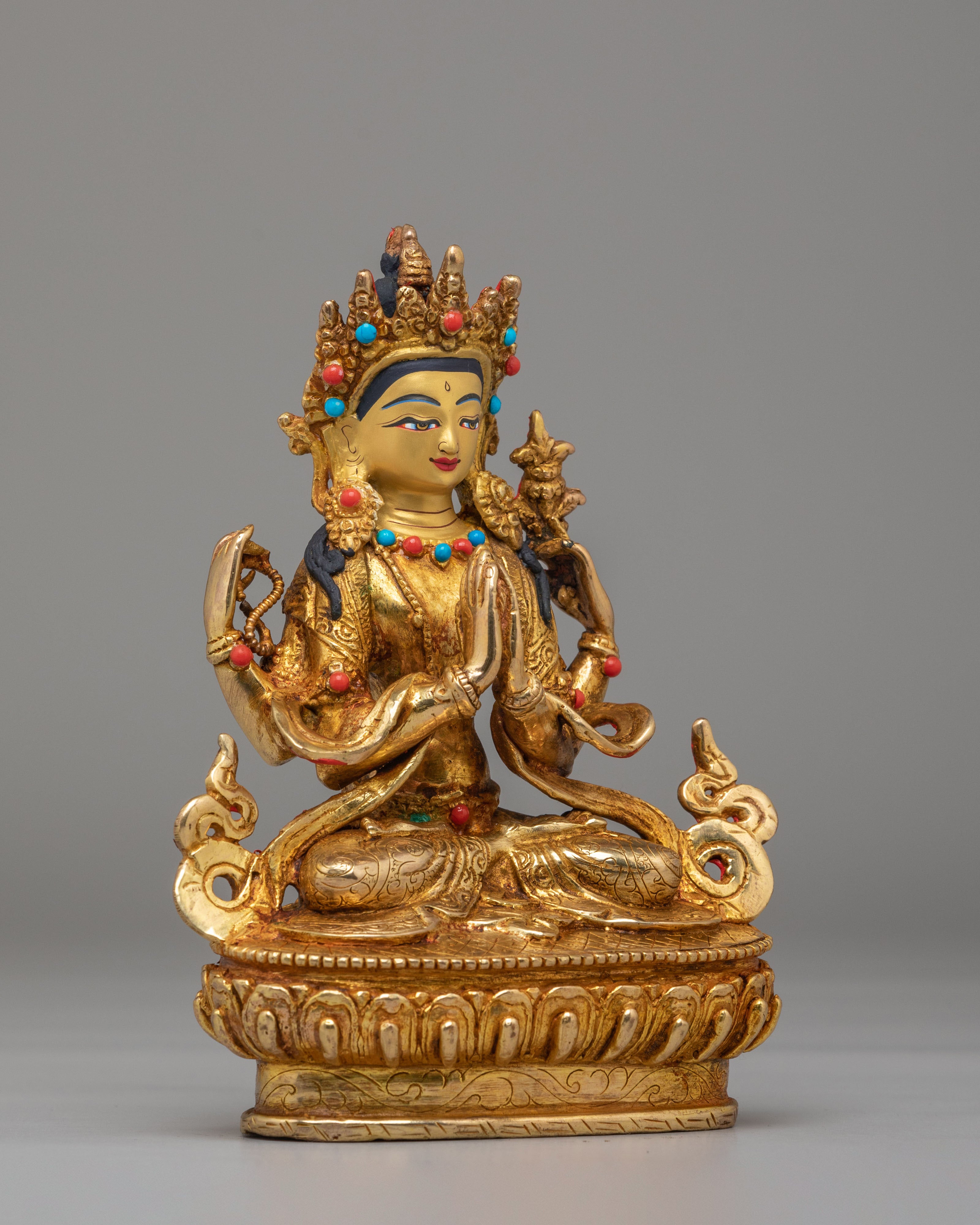 Avalokiteshvara Sculpture for Compassion | Meditation Altar Statue for Compassion