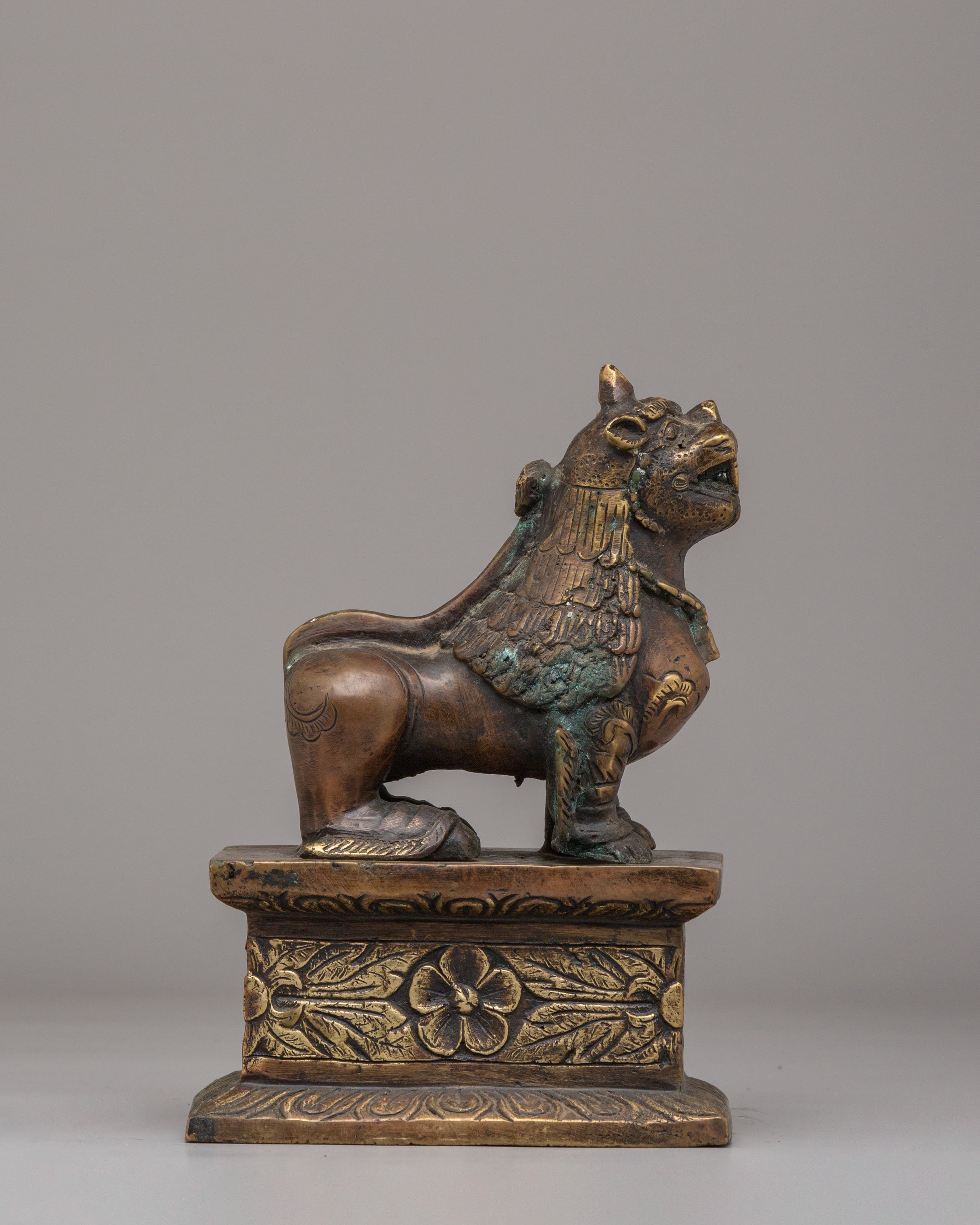 Buddhist Guardian Lion Sculpture Set | Symbol of Protection & Strength
