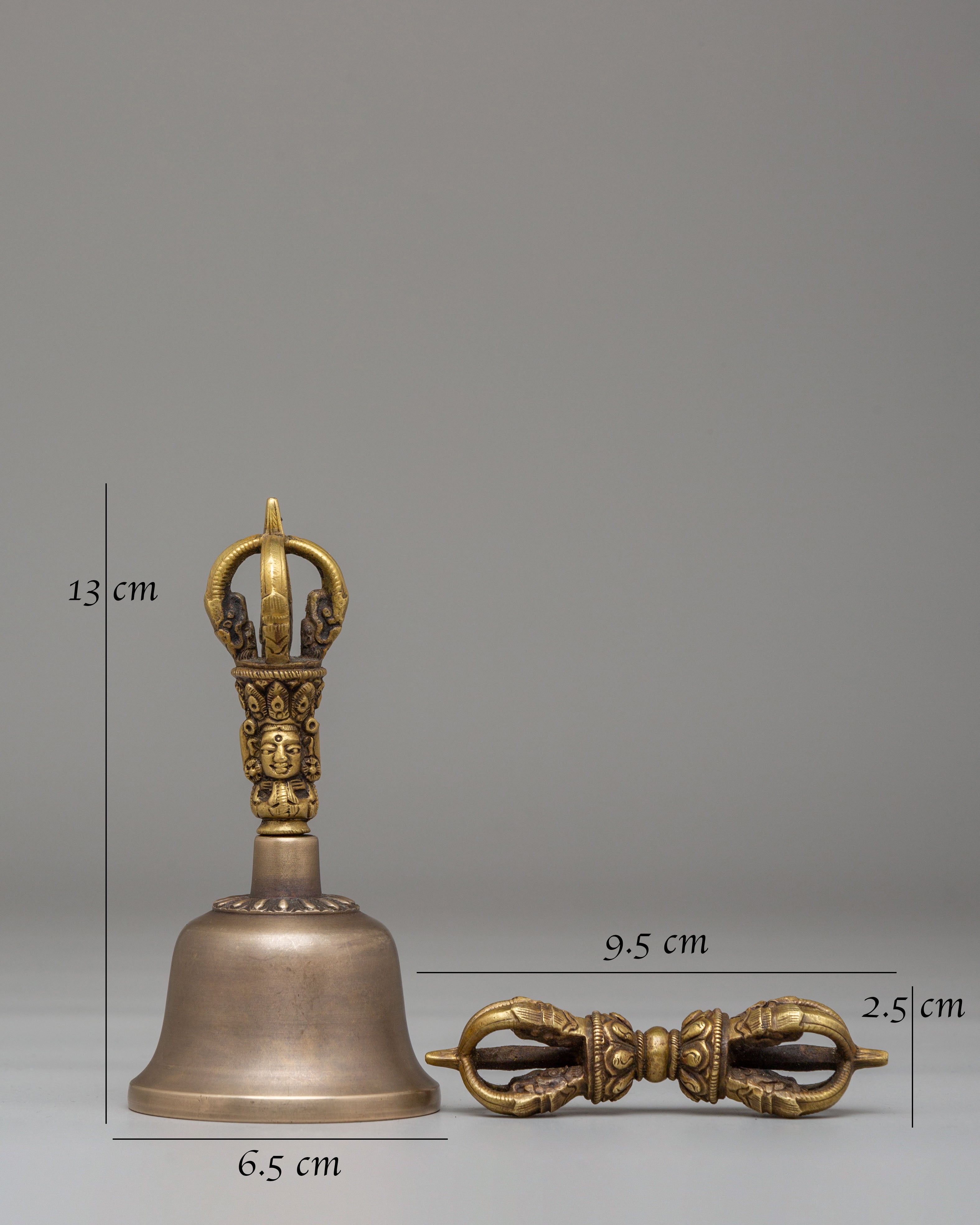 Traditional Vajra and Bell Set for Ritual | Sacred Tibetan Ritual Tools