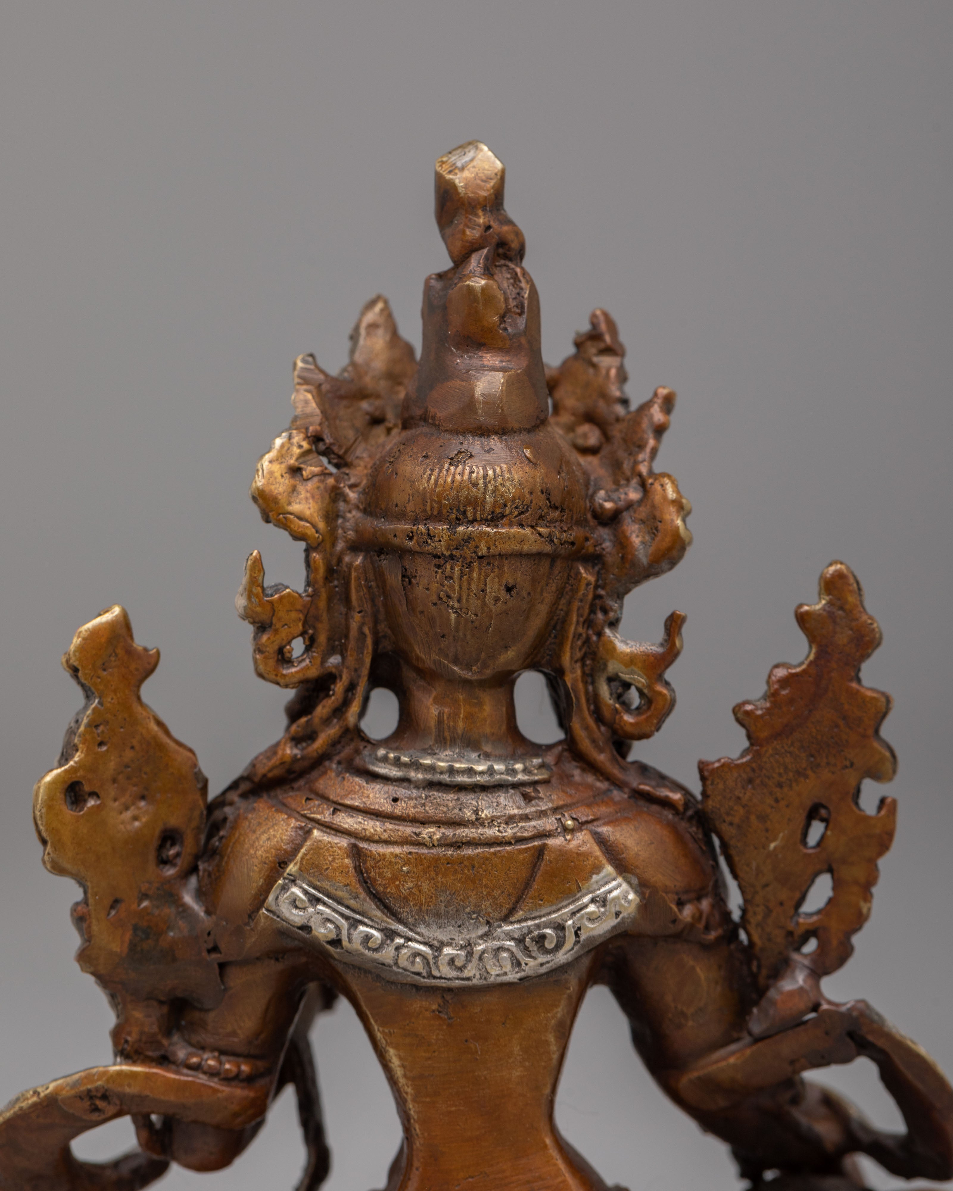 Spiritual Green Tara Deity Statue | Traditional Buddhist Artwork