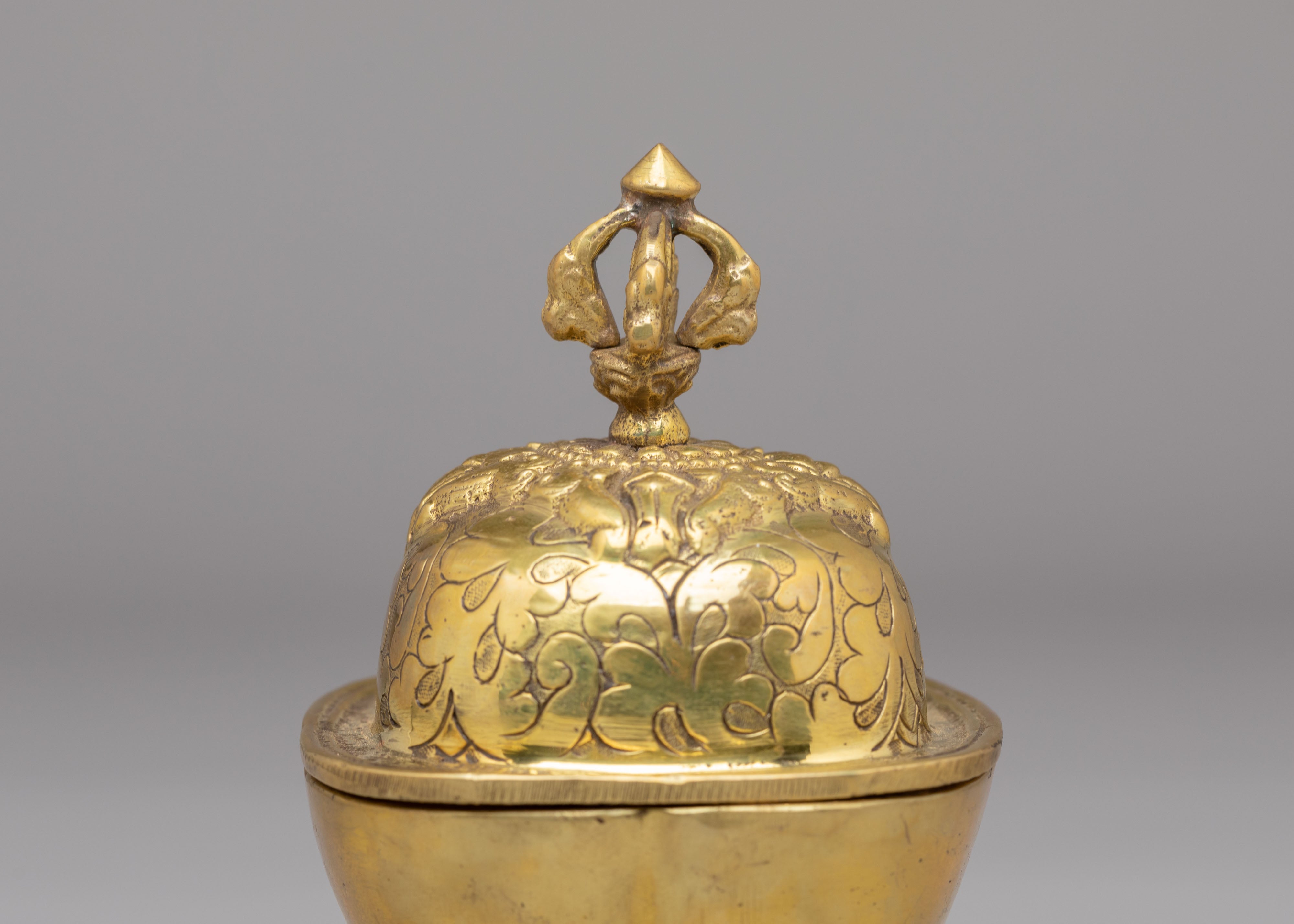 Buddhist Skull Cup Offering | Brass Kapala Ritual Vessel | Sacred Altar Decor