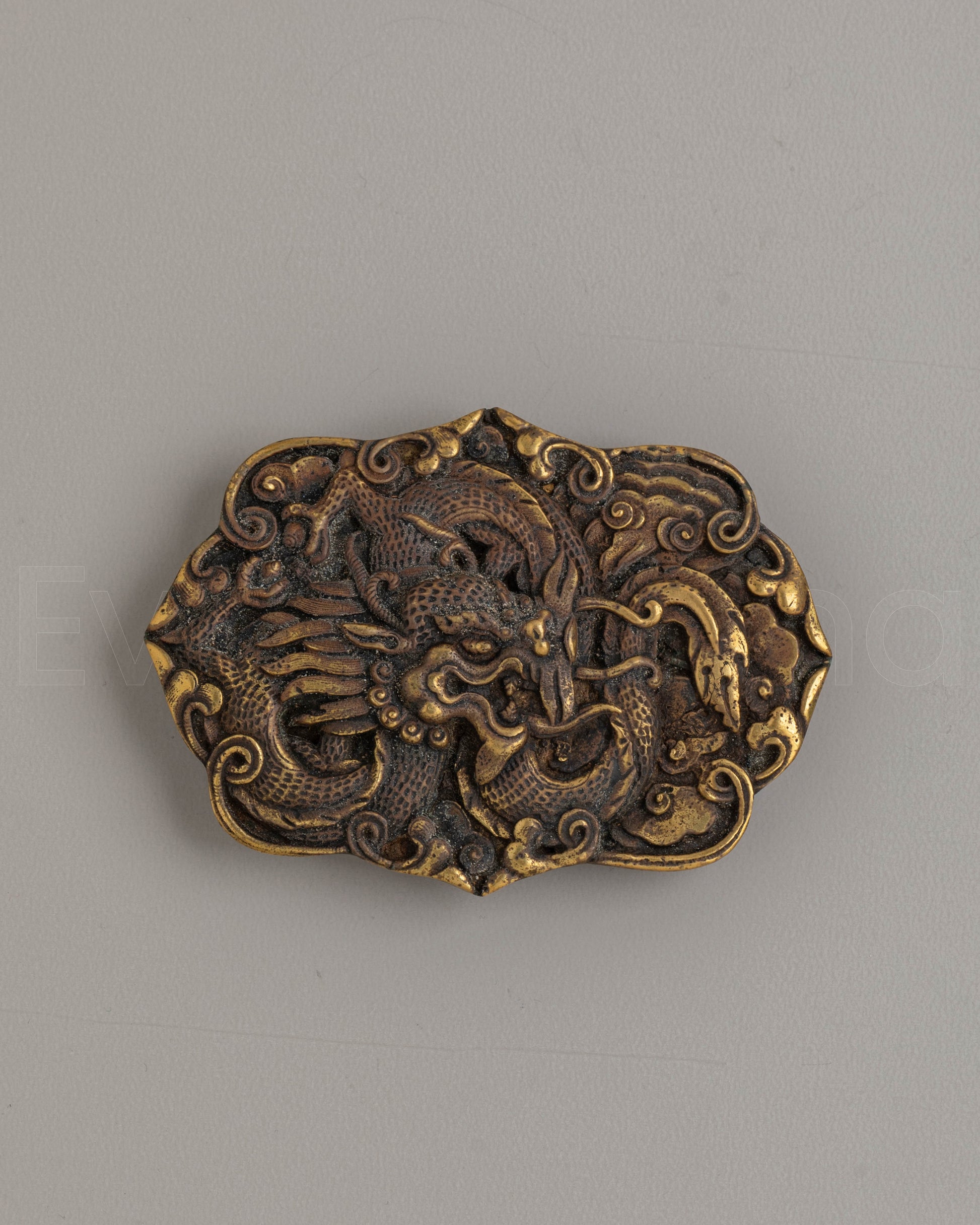 Tibetan Dragon Design Belt Buckle