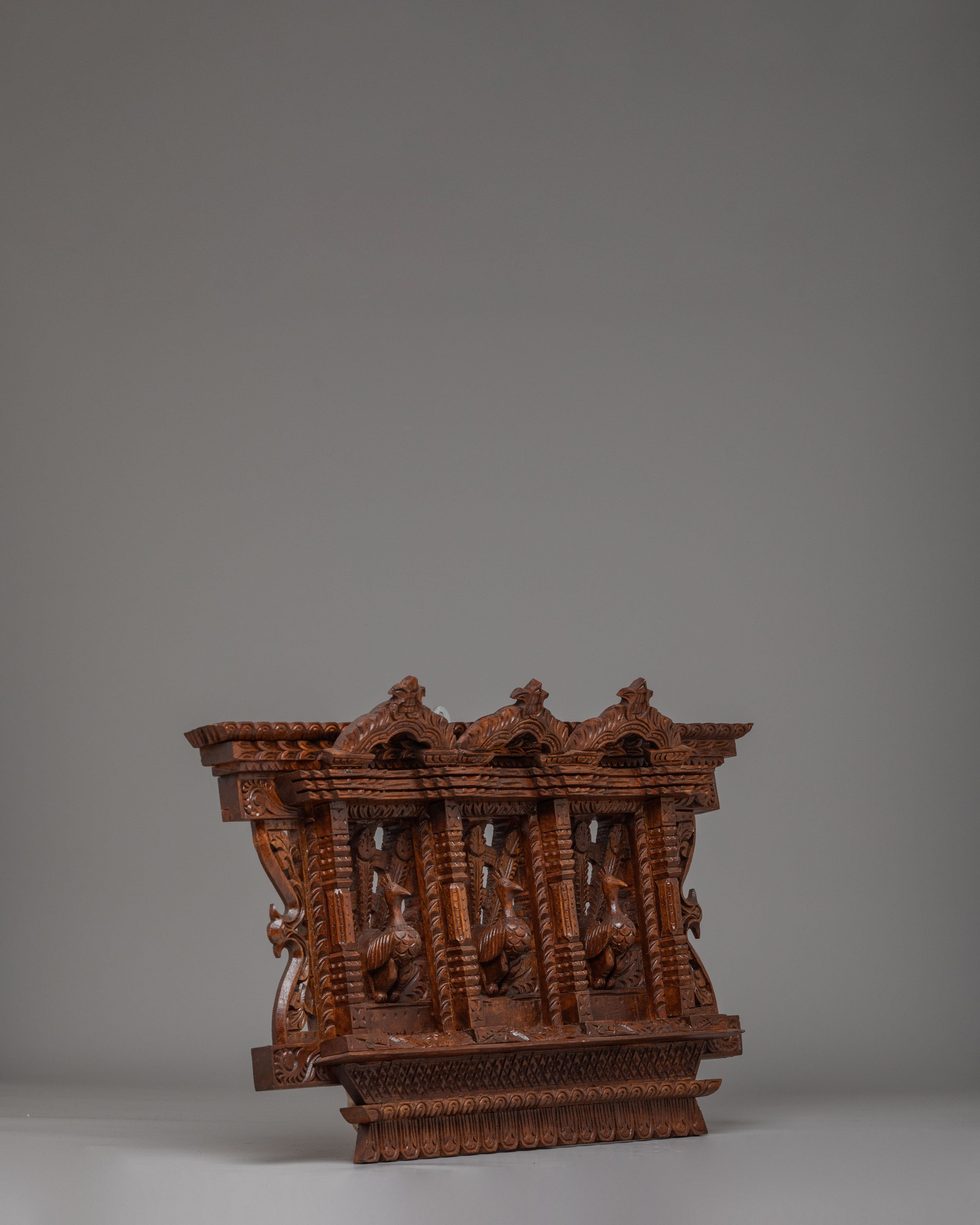 Hand Carved Wooden Wall Hanging | Himalayan Home Display