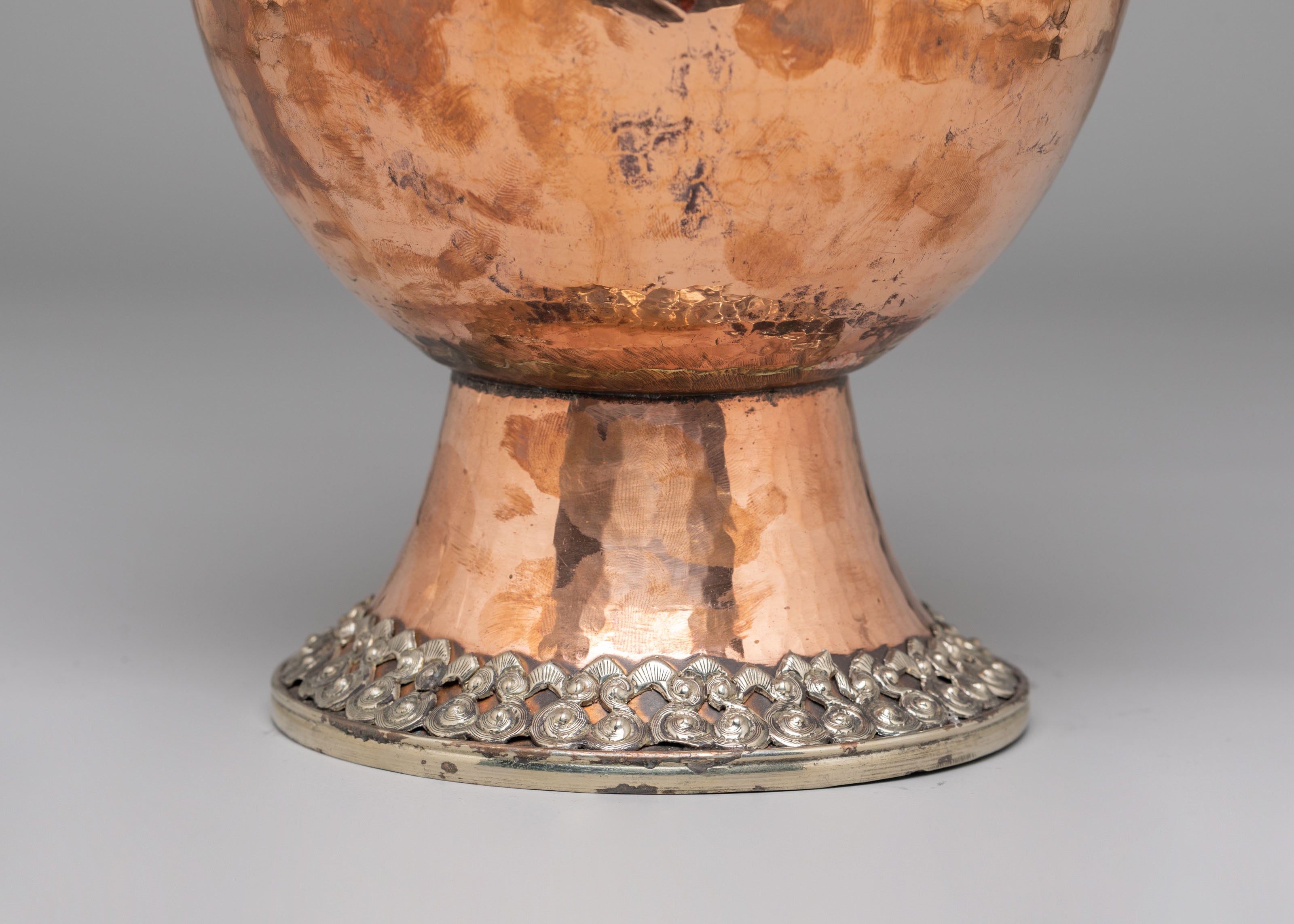 Himalayan Sacred Tea Pot Set | Handcrafted Copper and White Metal Vessels