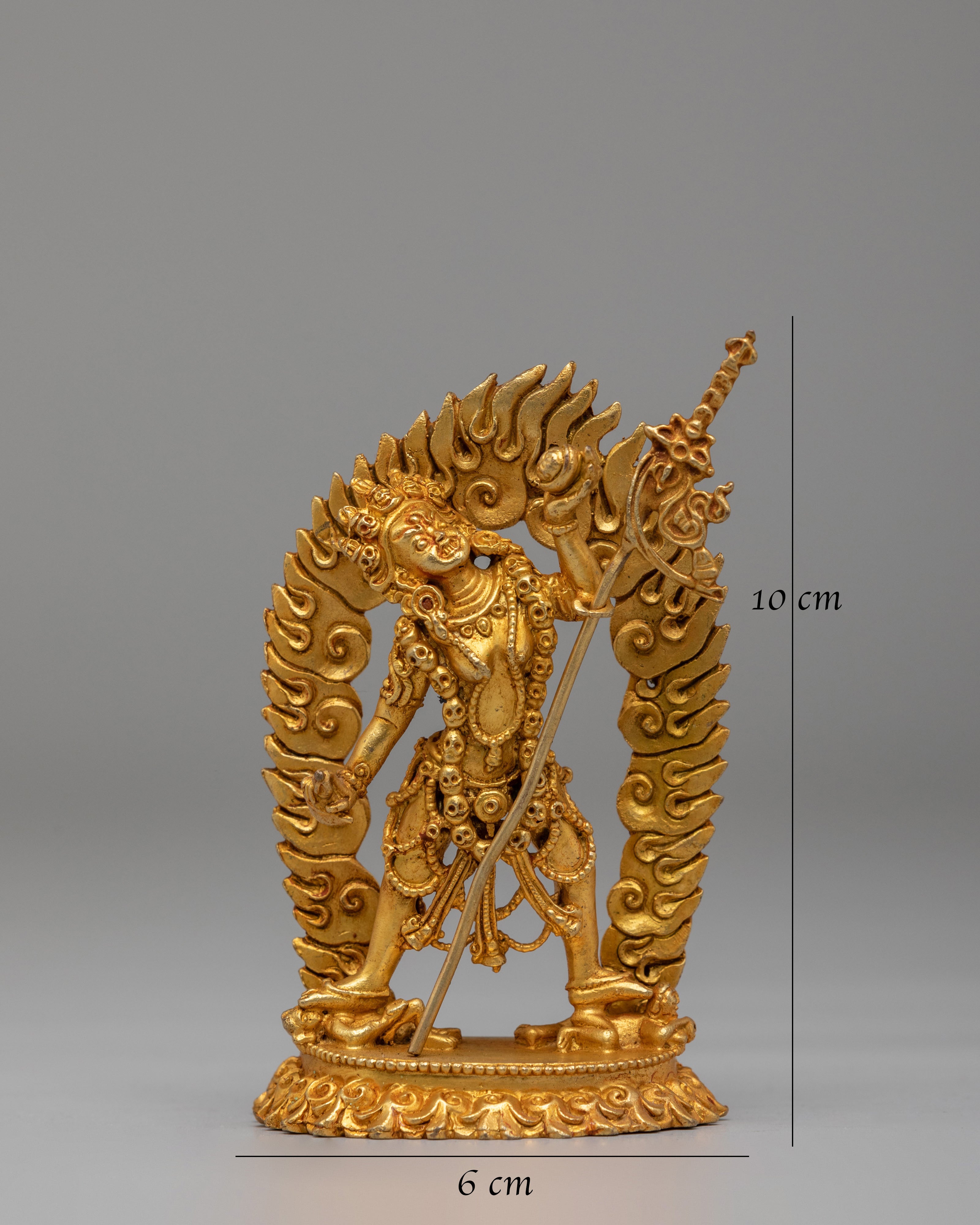 Divine Vajrayogini Deity Statue | Handcrafted Gold-Plated Copper Sculpture