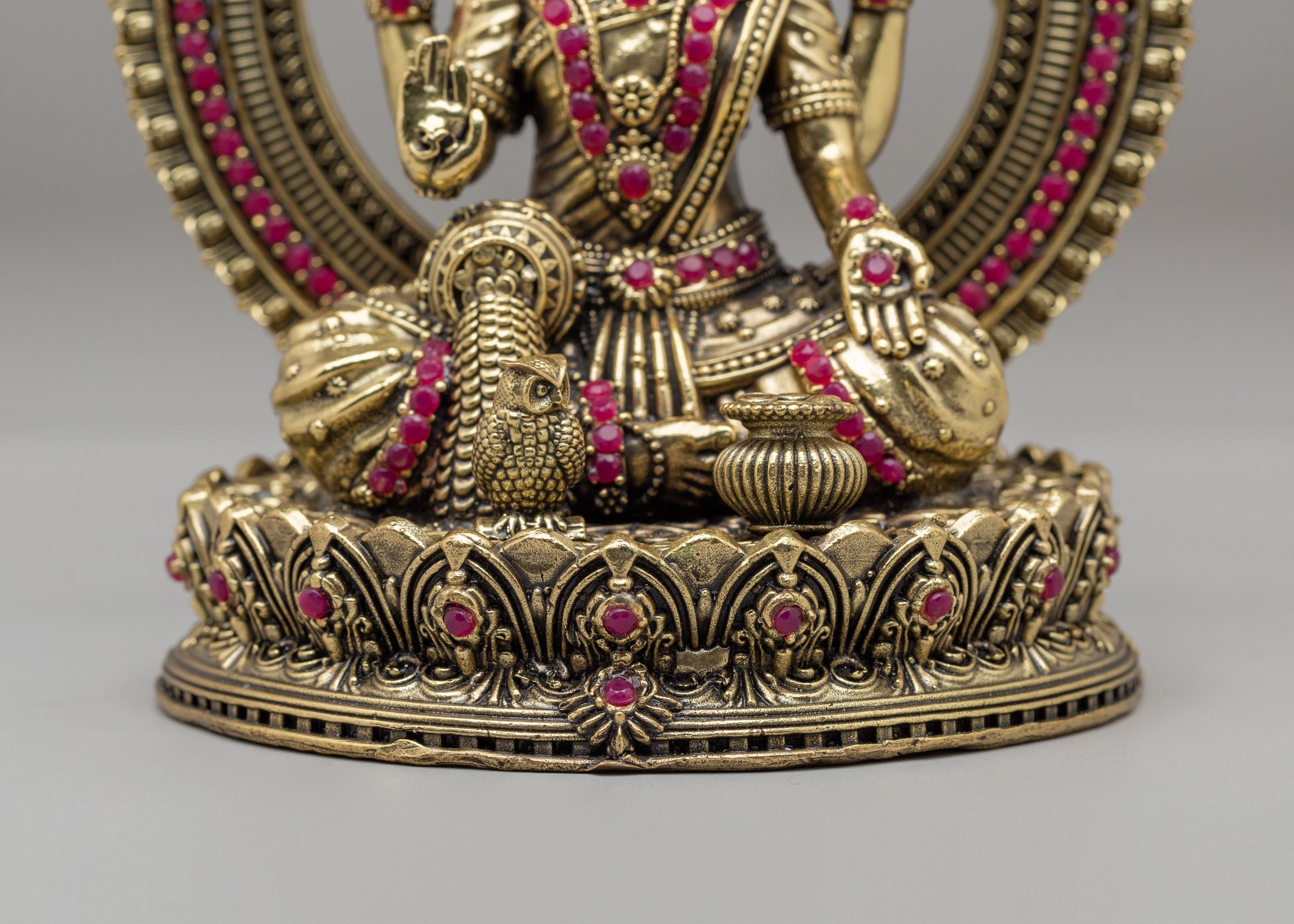 Handcrafted Laxmi Altar Statue | Copper and Bronze Hindu Goddess Sculpture