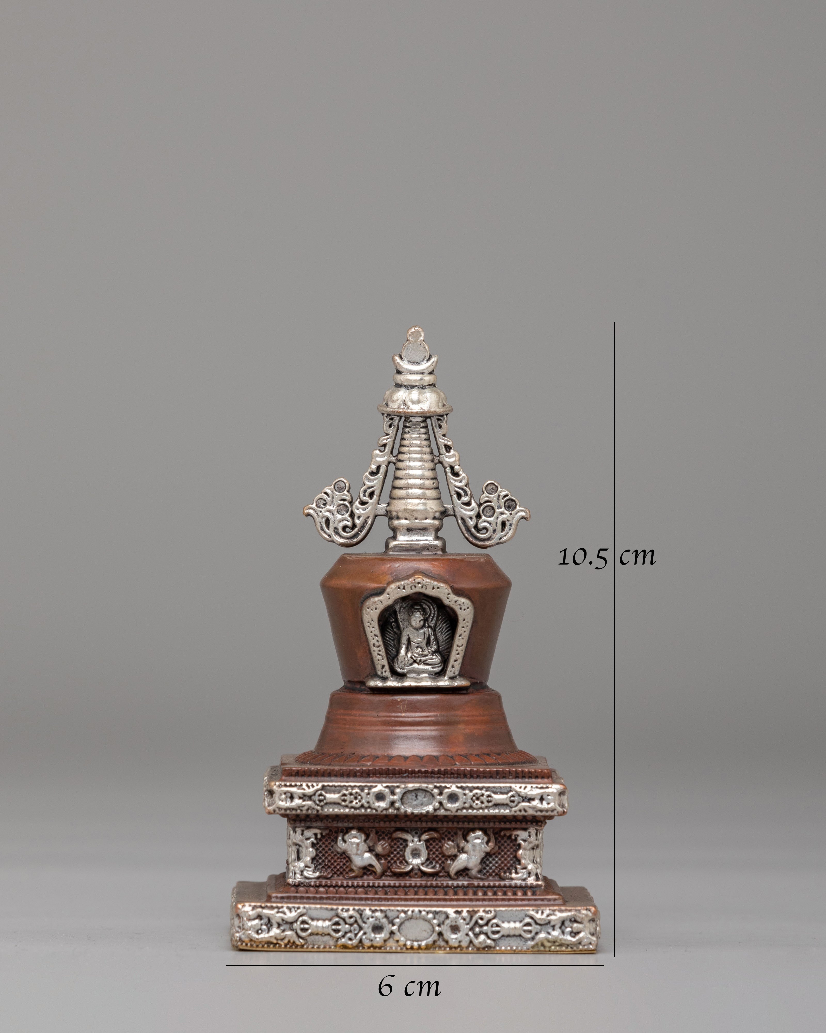 Handcrafted Altar Parinirvana Stupa | Sacred Tibetan Art