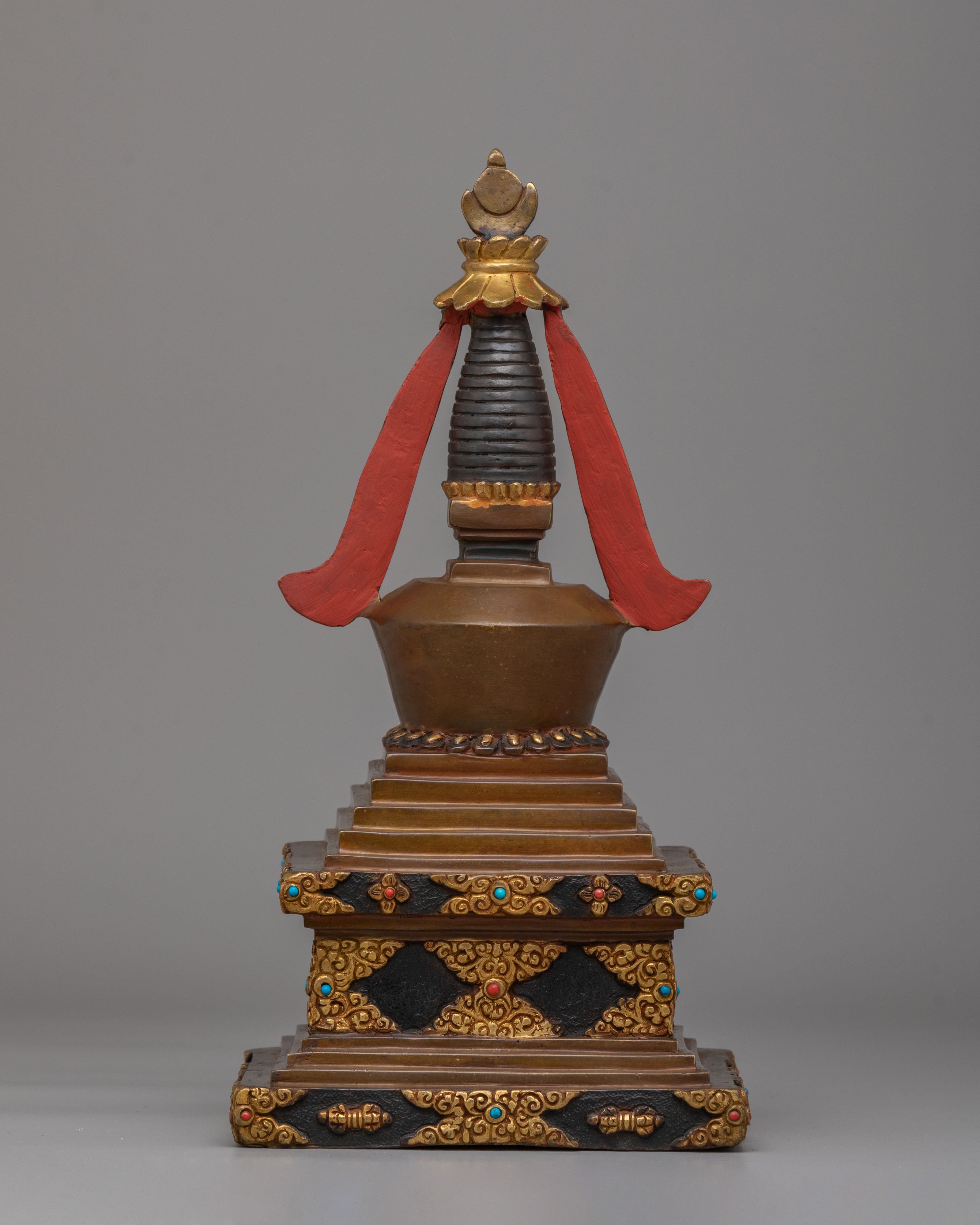 Handcrafted Altar Enlightenment Stupa | Sacred Buddhist Decor