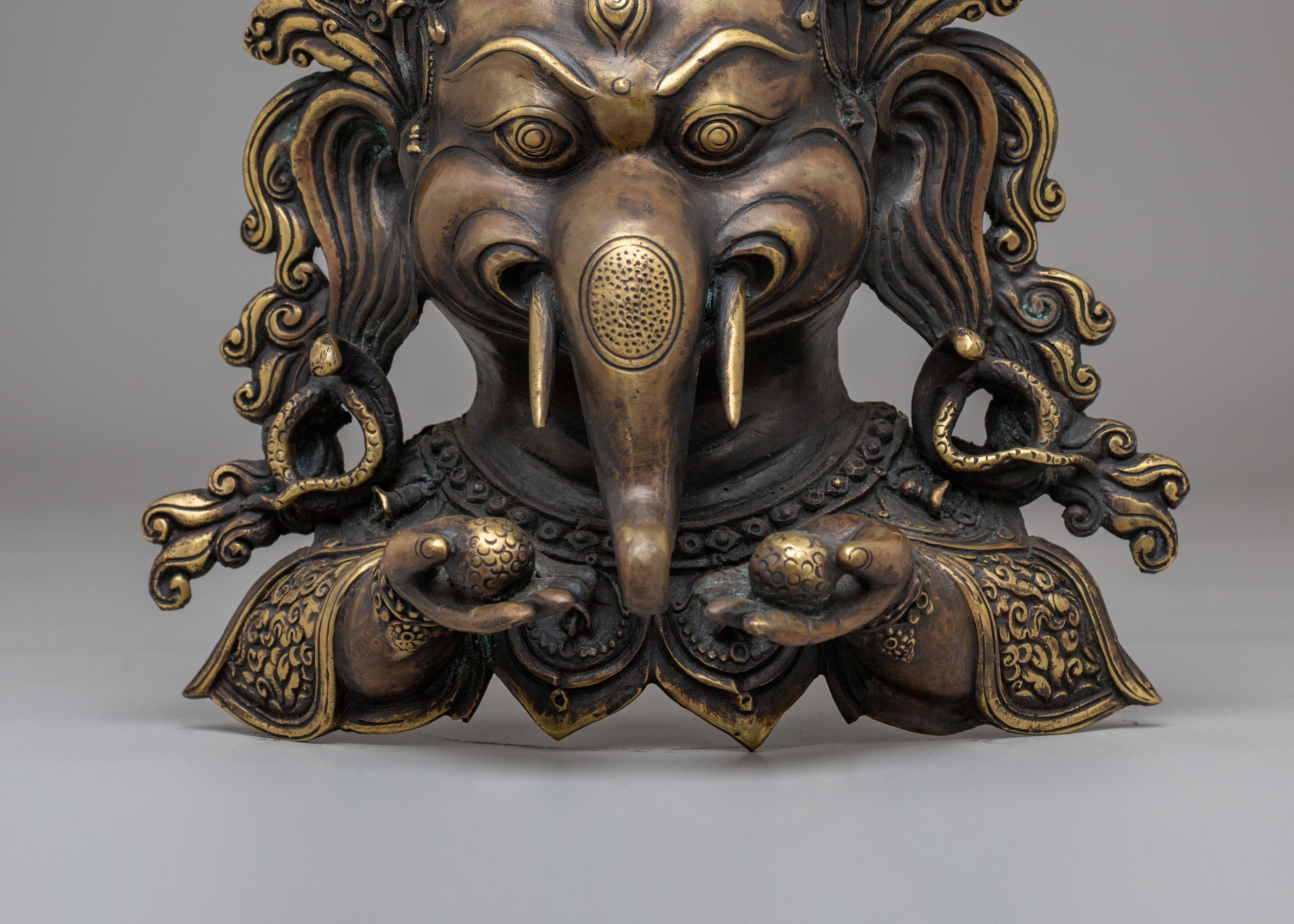 Handmade Ganesh Head for Decor | Traditional Hindu Artwork