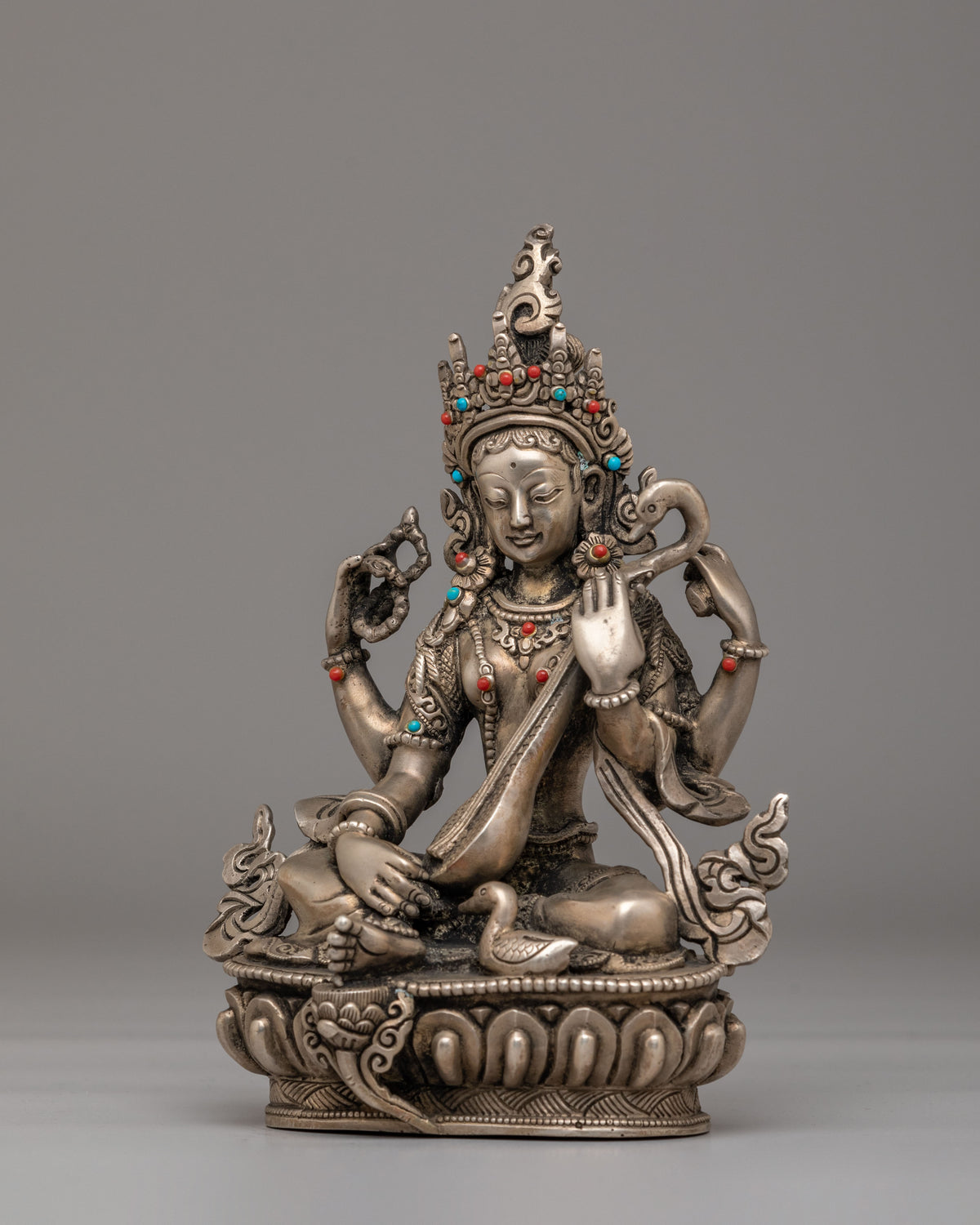Sacred Saraswati Statue | Hindu Goddess of Knowledge