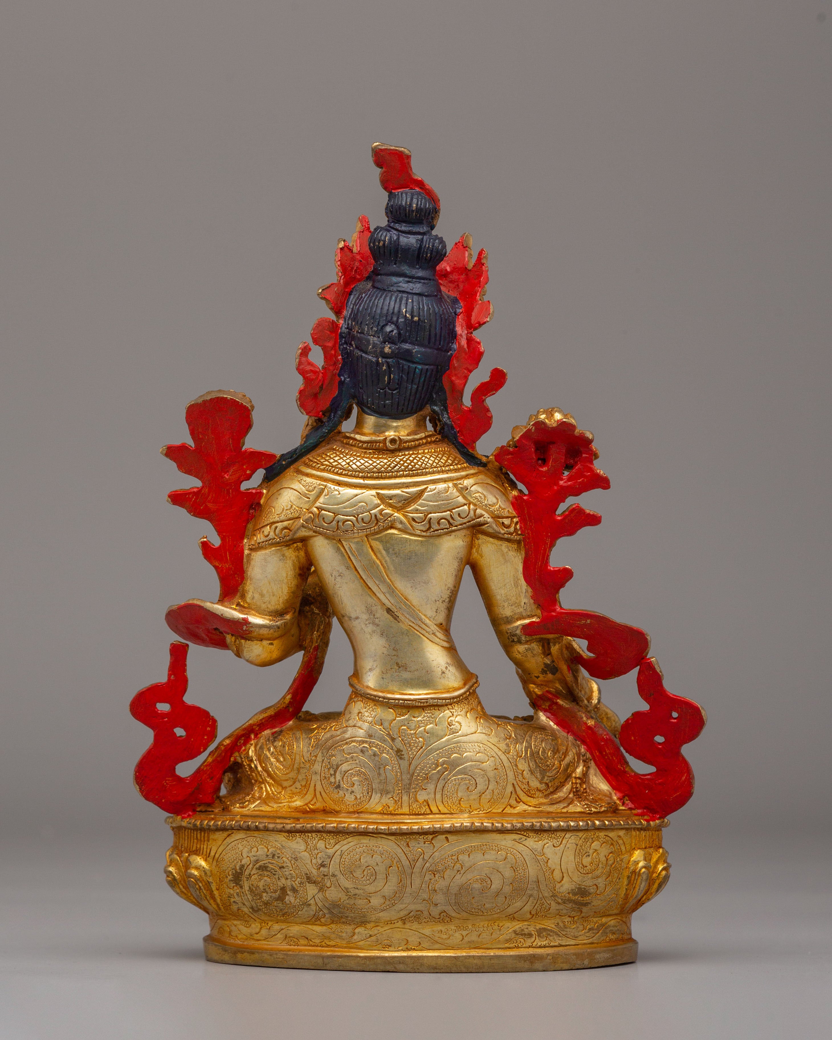 Handcrafted Altar White Tara Statue | Copper Body with 24K Gold Plating