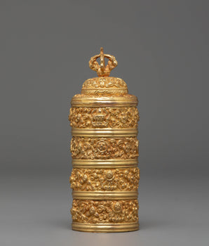 Handmade Golden Decorative Rice Pot