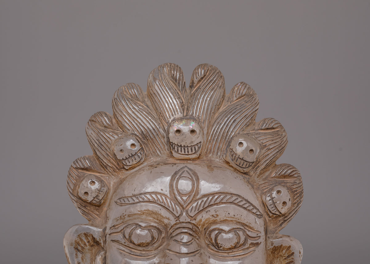 Handmade Bhairav Crystal Face | Sacred Himalayan Art
