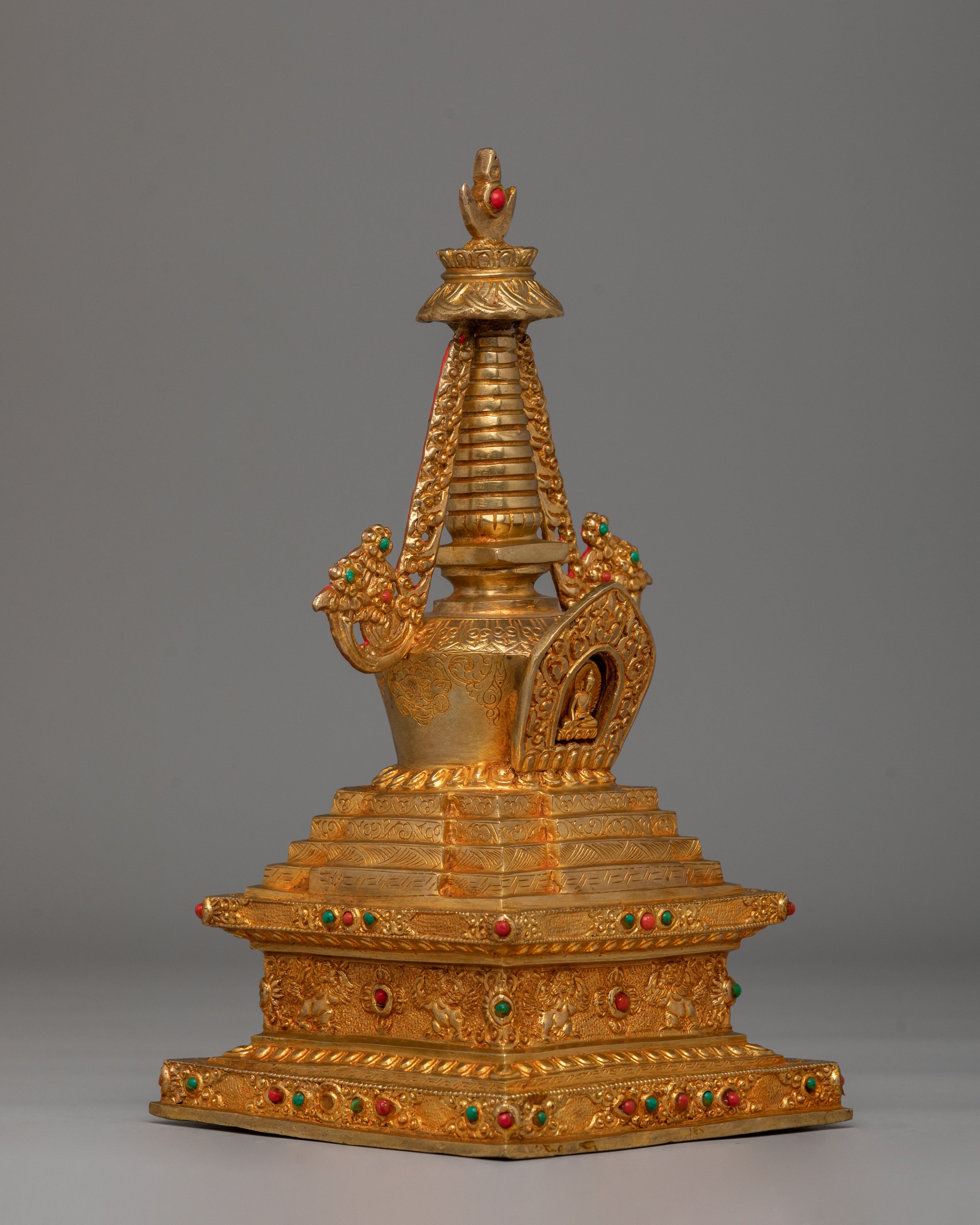 Buddhist Stupa of Great Miracles | Handcrafted Buddhist Shrine