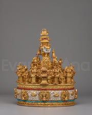 Himalayan Mandala Offering for Ritual Practice | Gold Plated Buddhist Altar Piece
